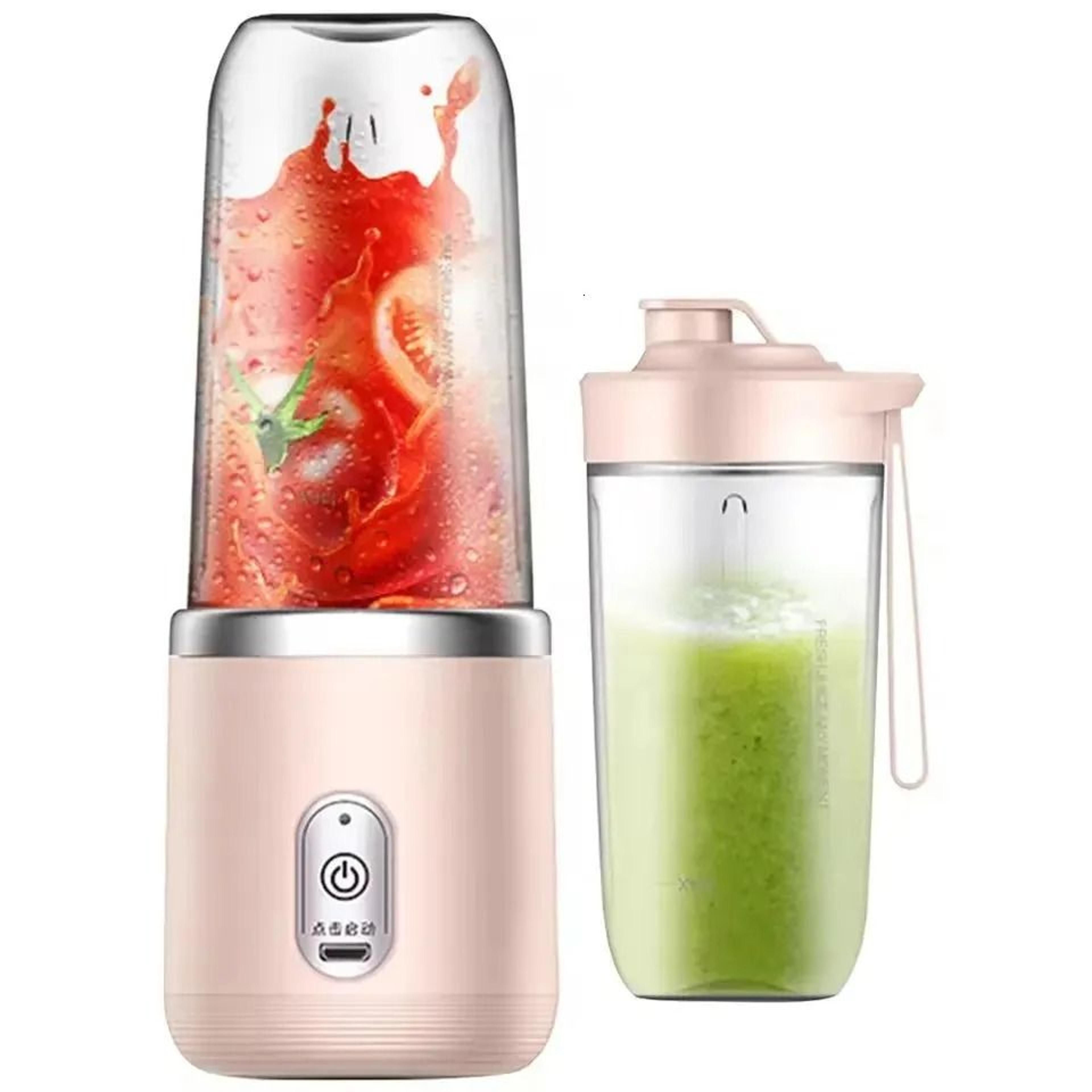 portable electric juicer blender with stainless steel blades for smoothies and ice