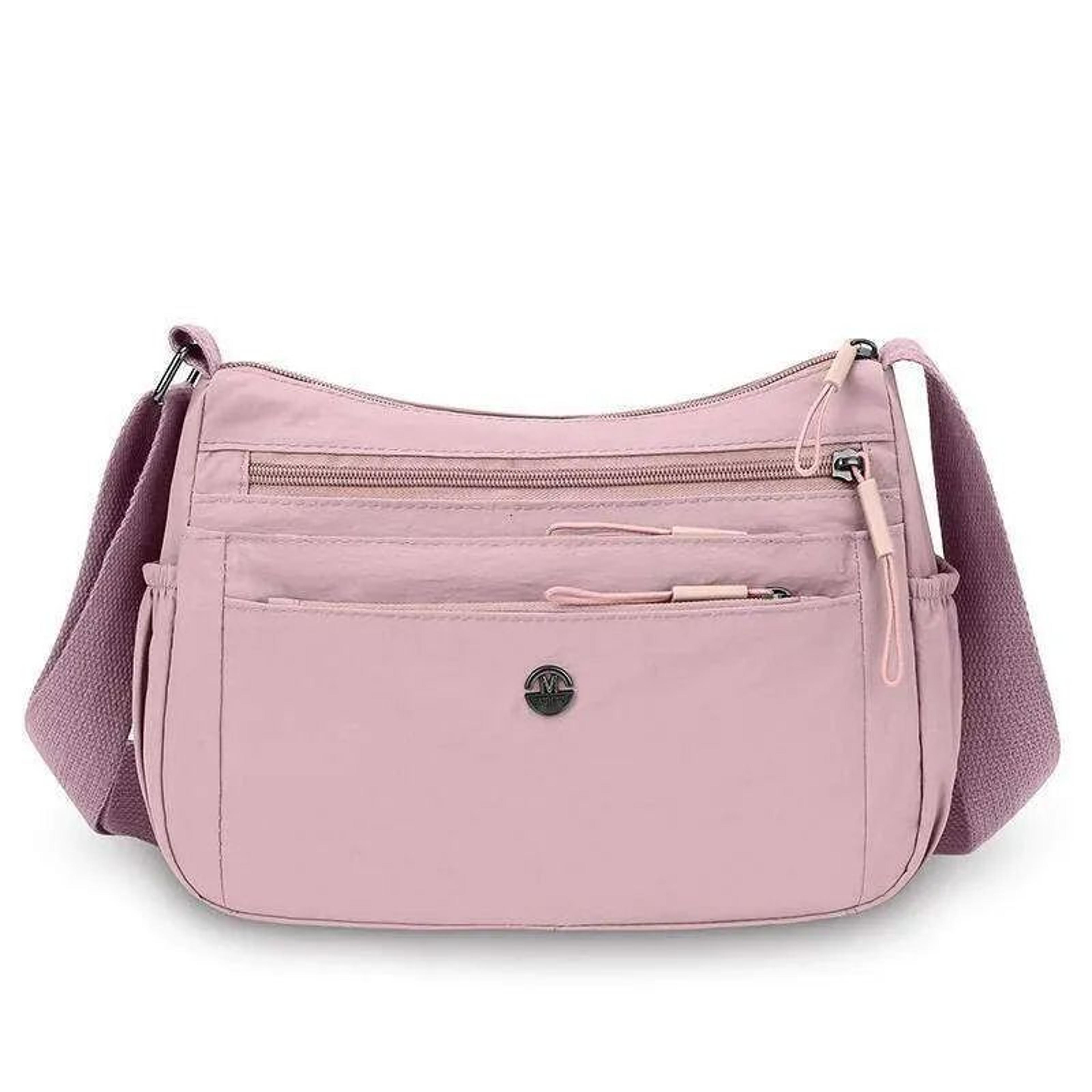 womens large capacity water-resistant nylon crossbody bag with anti-theft design