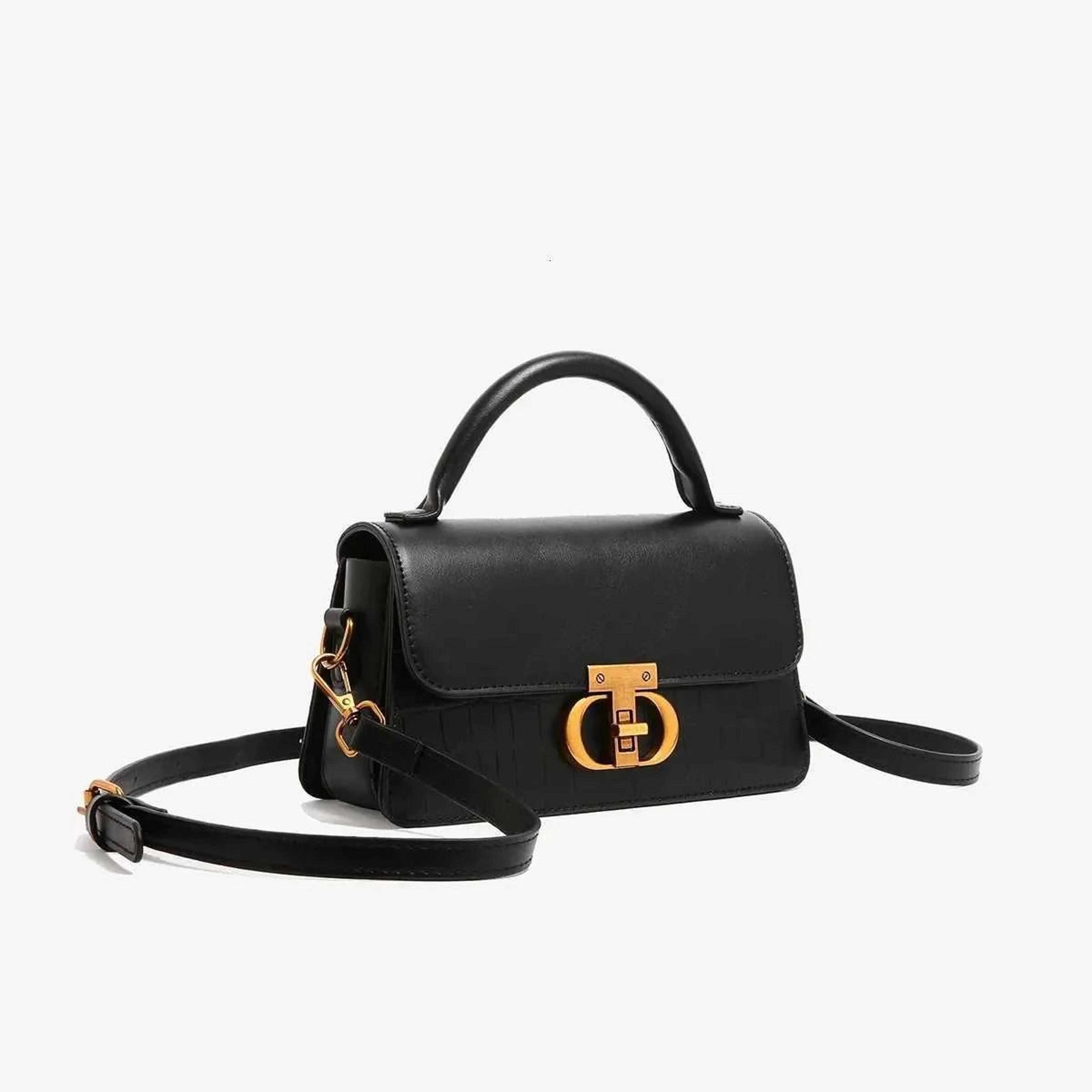 womens pu leather crossbody shoulder bag with square design