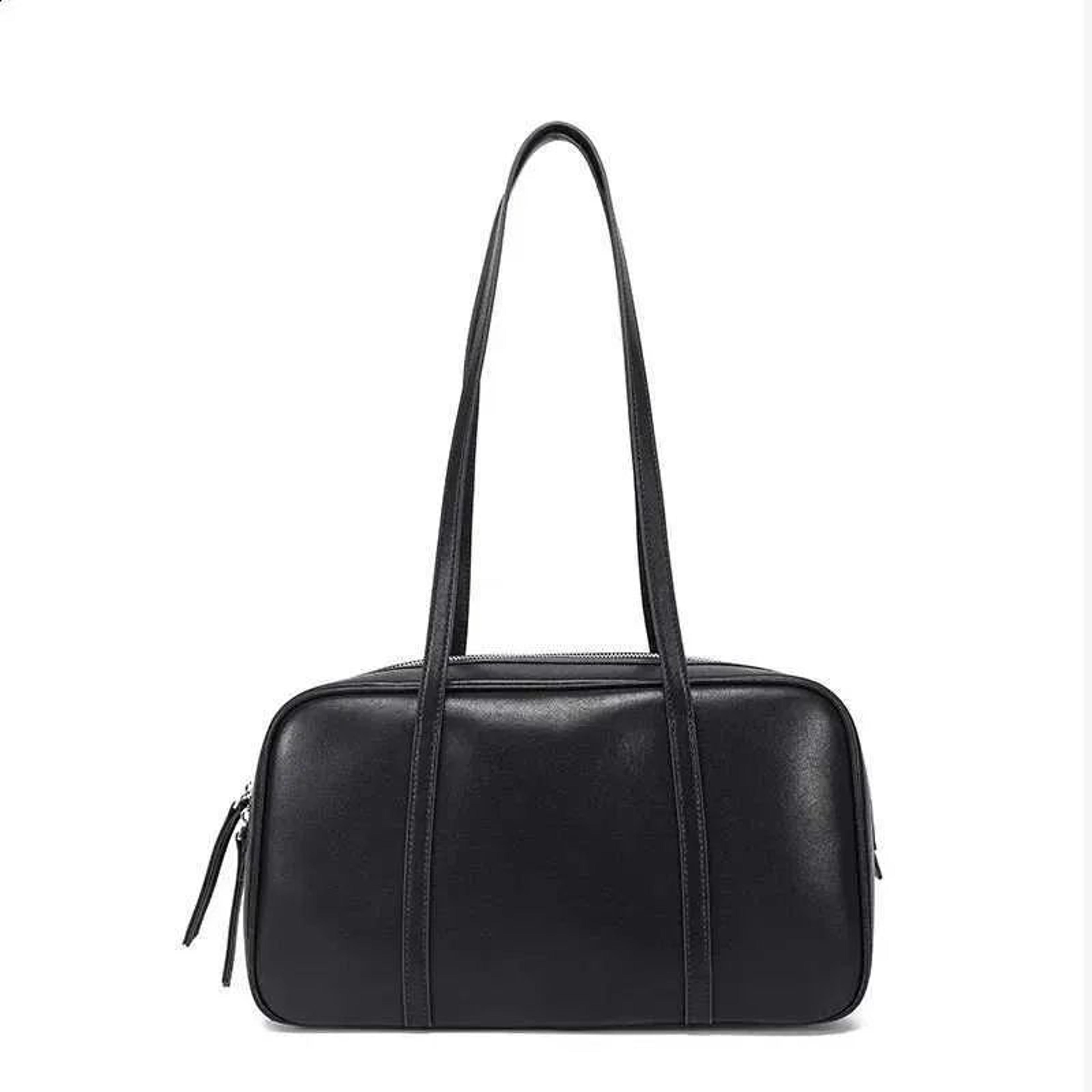 genuine cowhide leather shoulder bag for women large brown commuter handbag