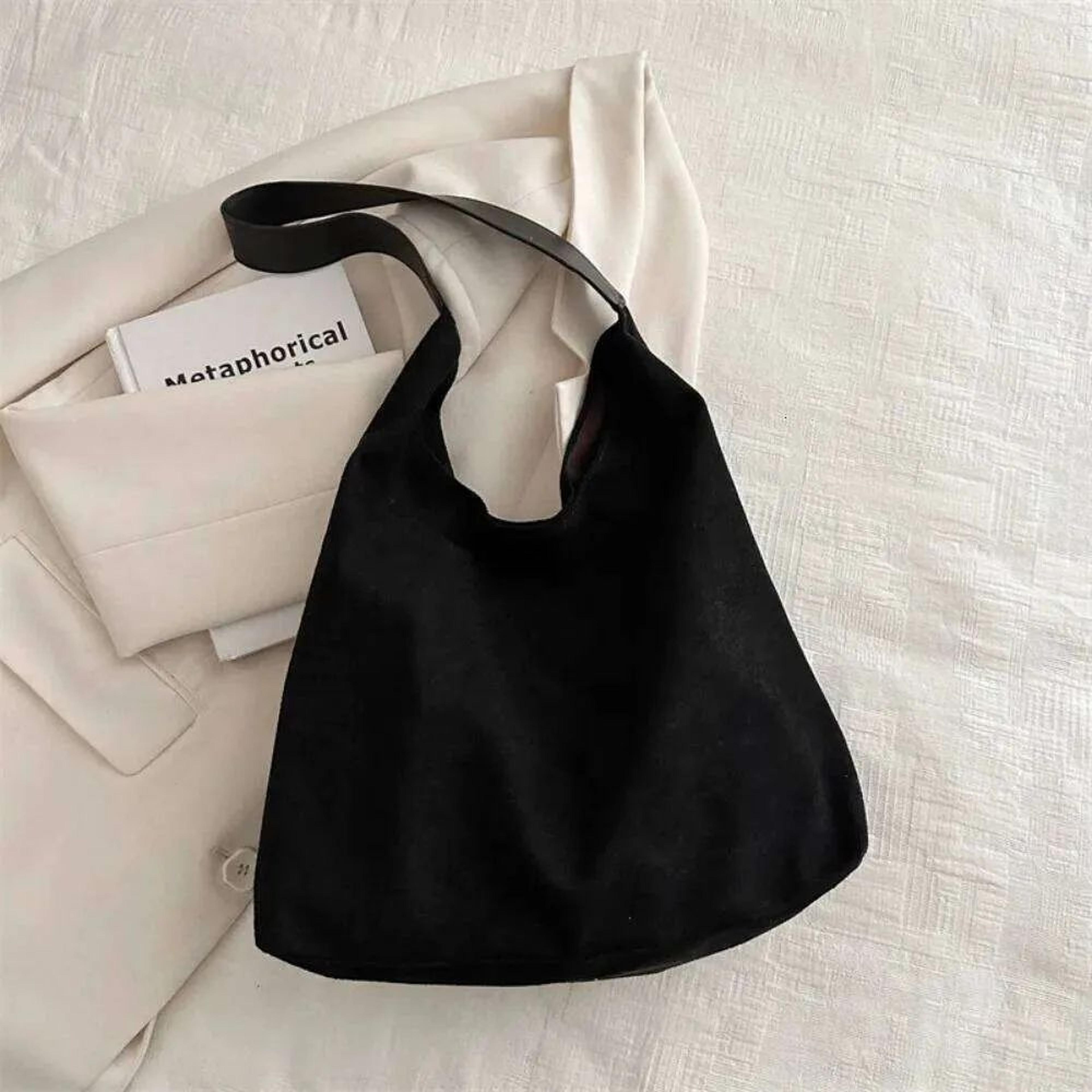vintage suede bucket bag for women large capacity shoulder purse