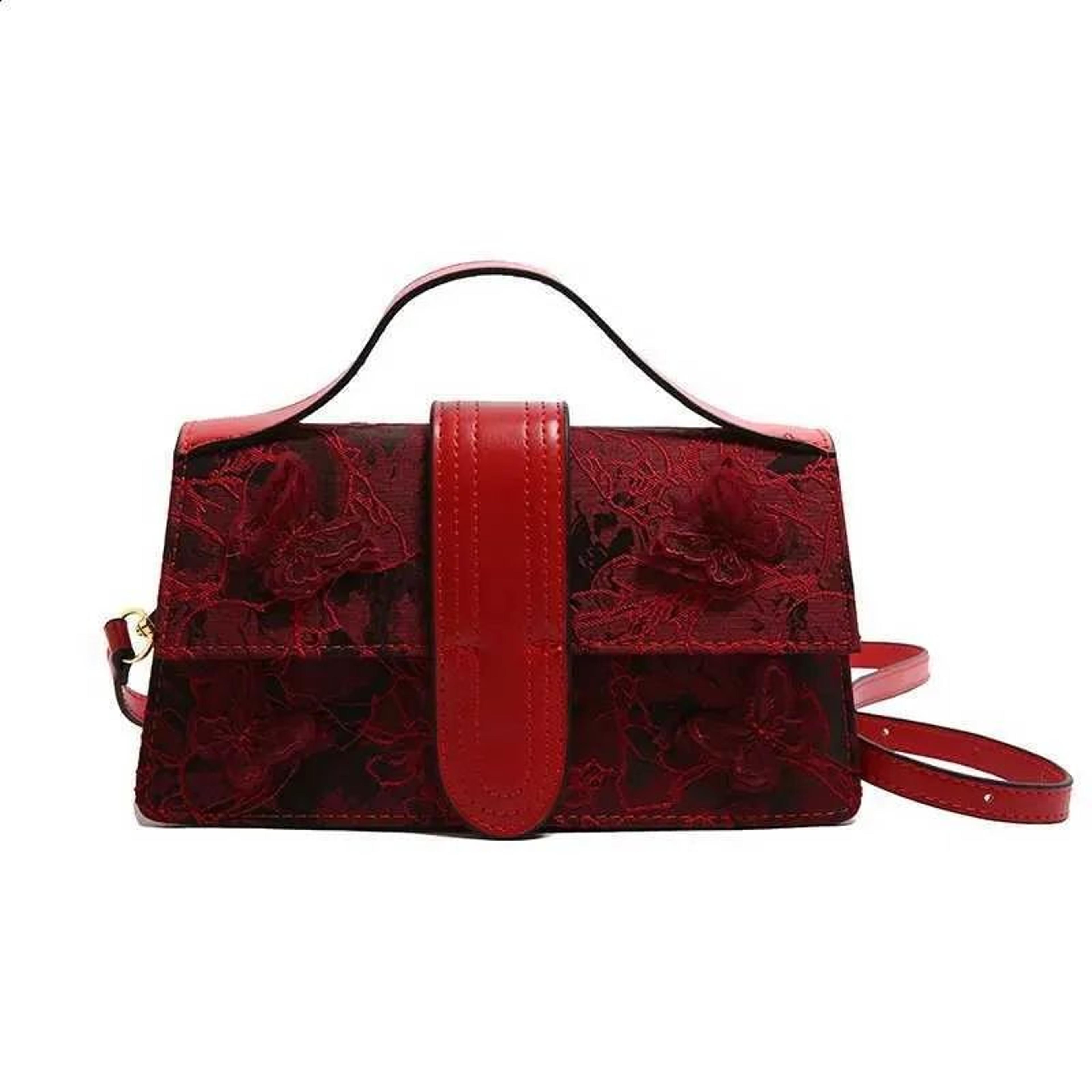 womens butterfly crossbody bag with pu leather and canvas patchwork