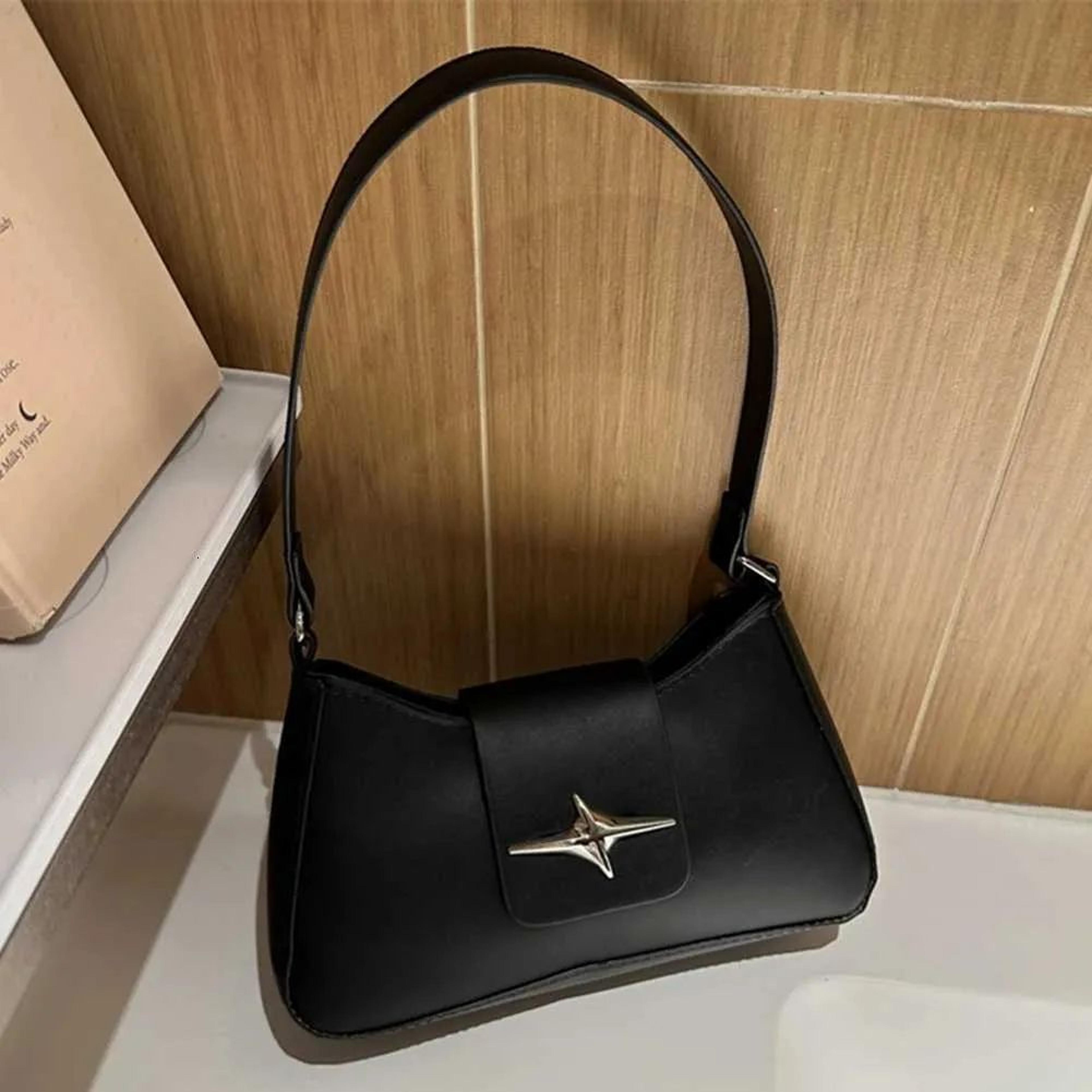women pu leather shoulder bag with zipper closure and pockets