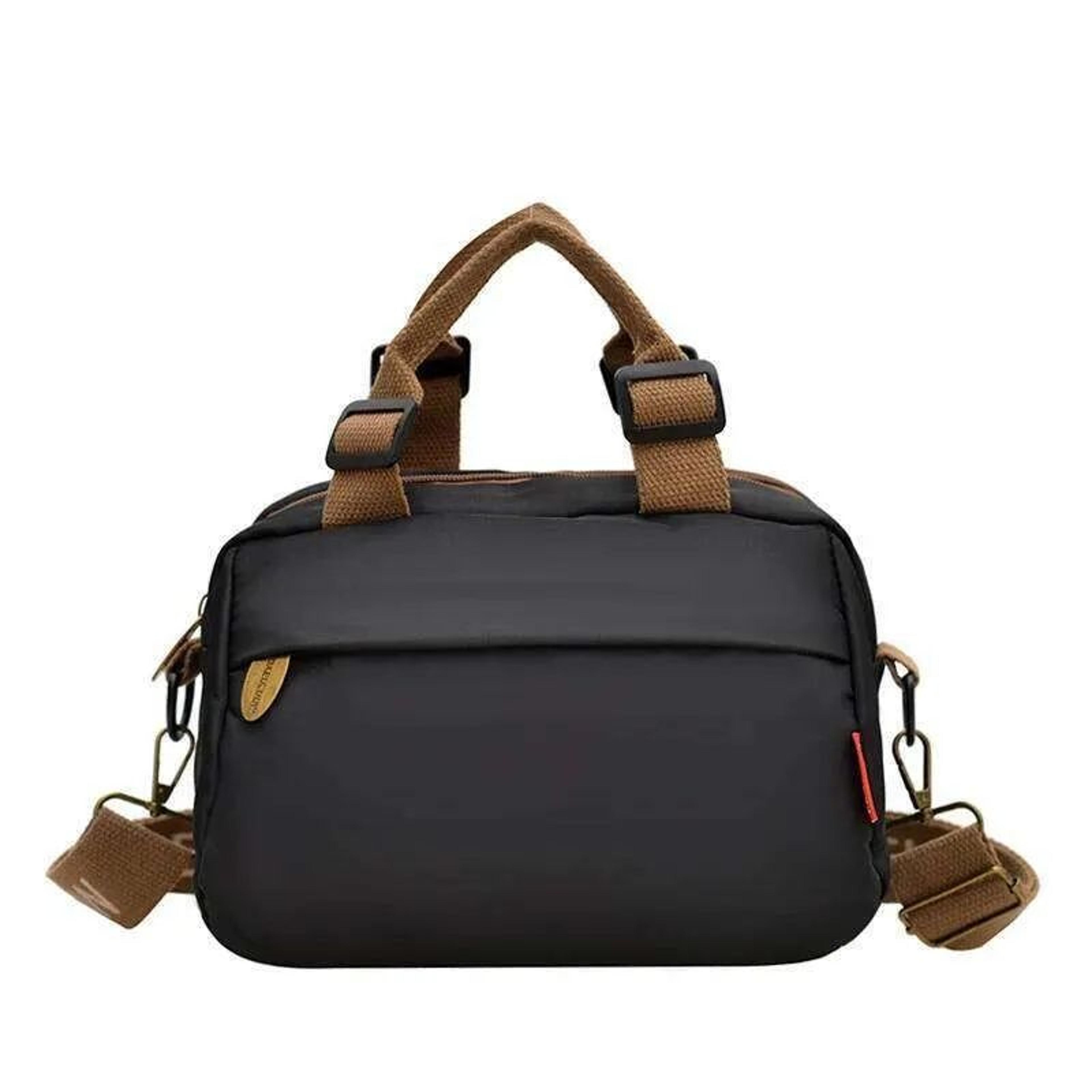 women's lightweight oxford crossbody bag with long strap and zipper closure