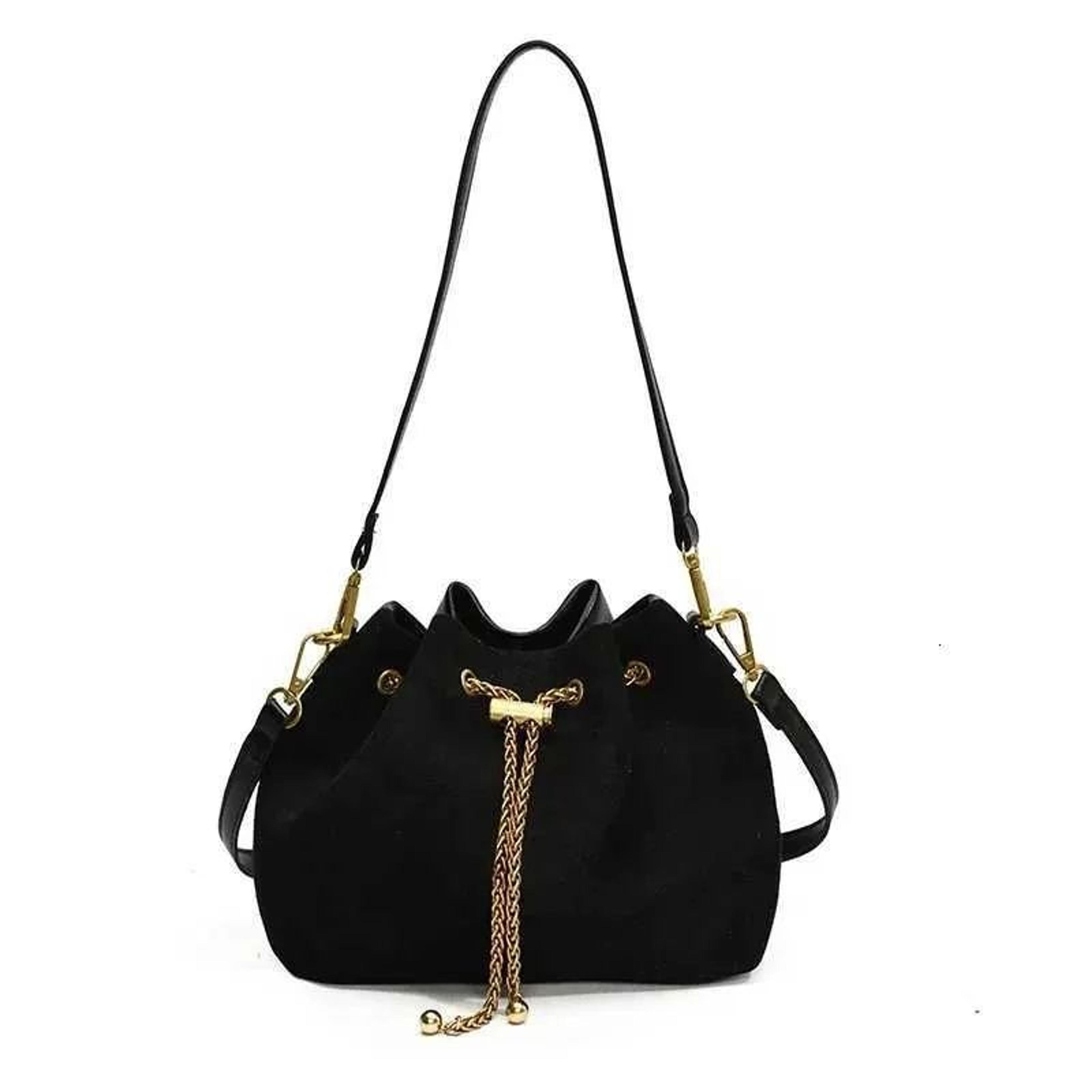 women soft faux suede crossbody bag with minimalist stitching design