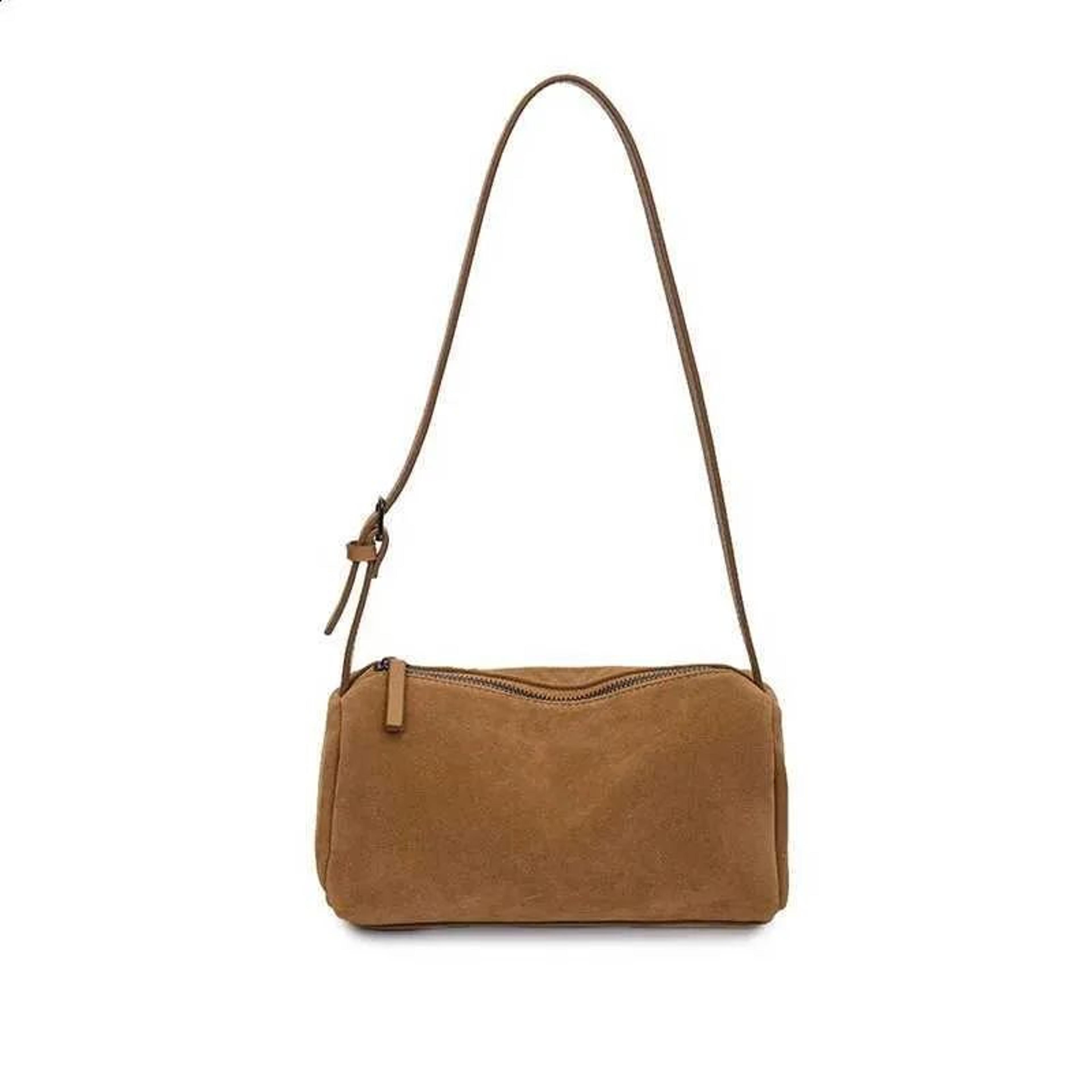 women's mini suede crossbody bag soft cowhide leather style handbag
