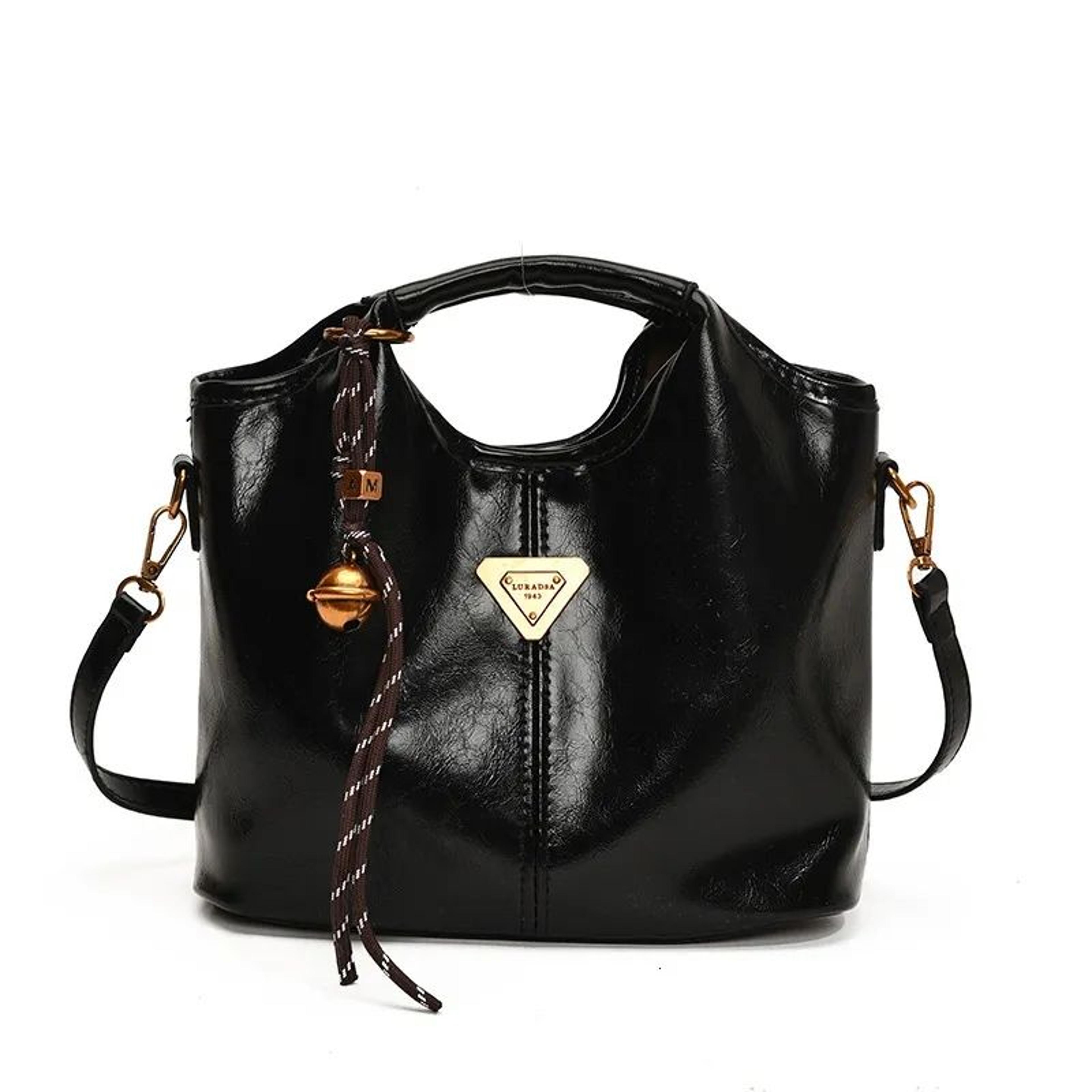 soft oil wax leather dumpling tote bag casual fashion handbag