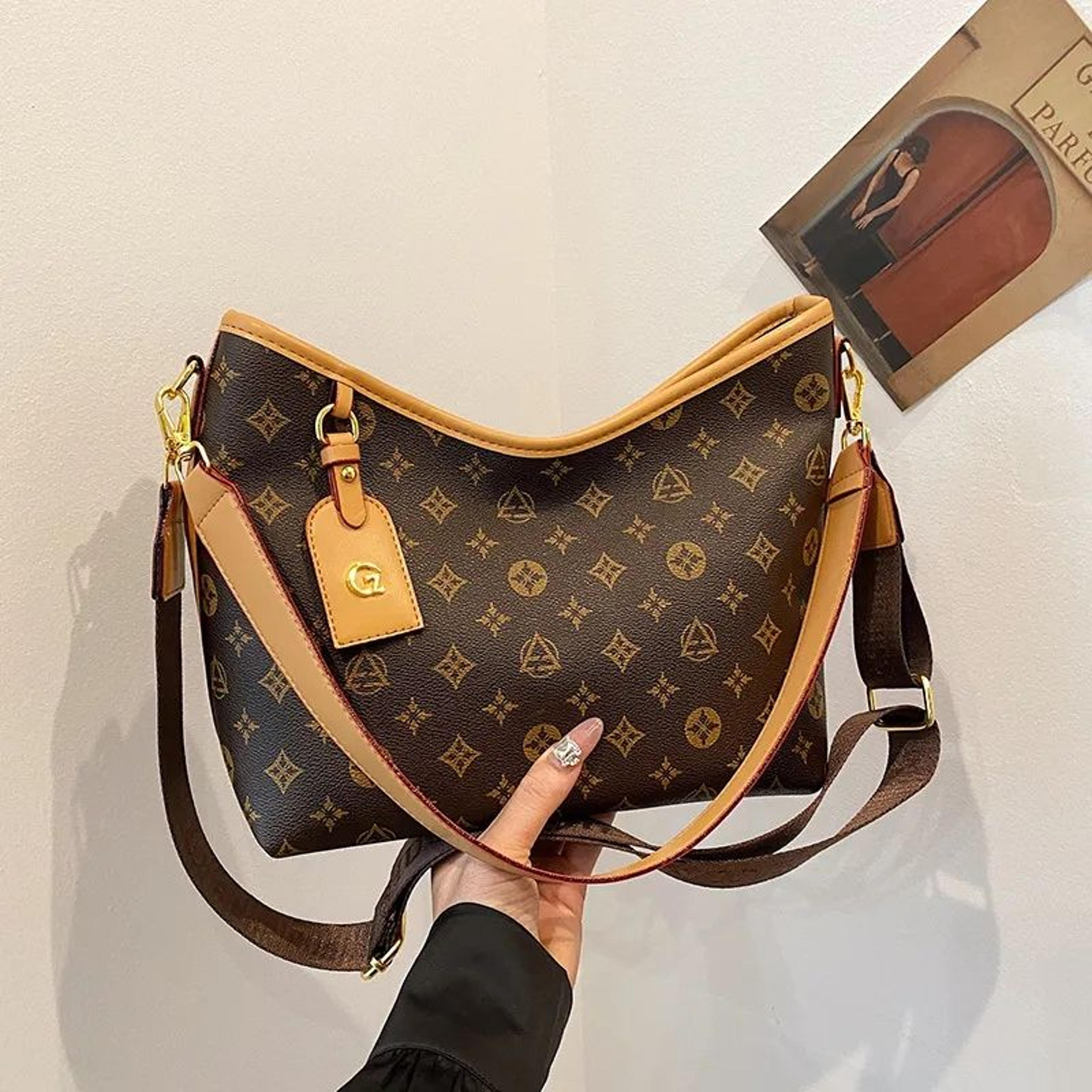 womens large capacity vintage print tote bag with adjustable wide shoulder strap