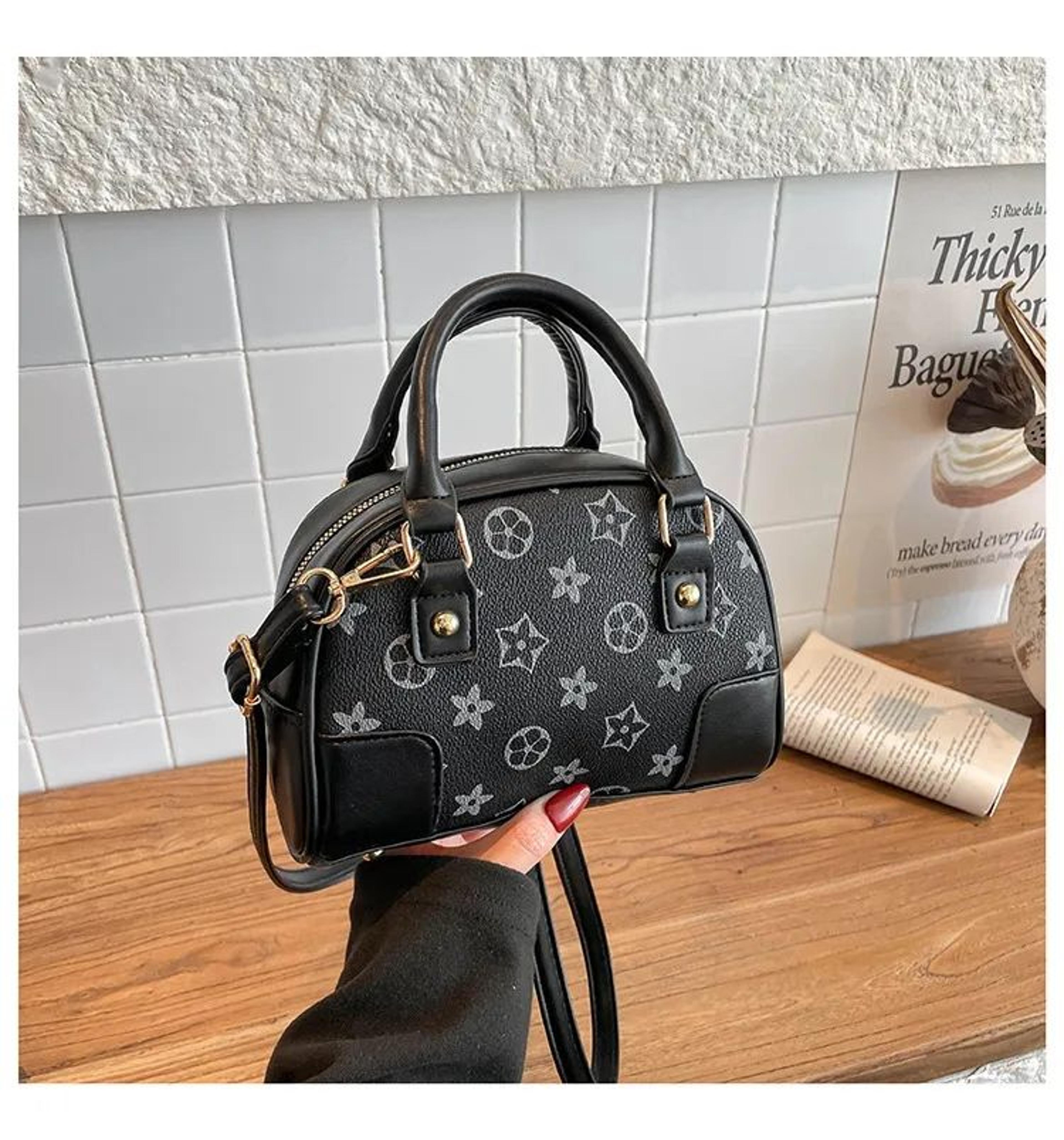 women large capacity monogram shoulder bag with color block design