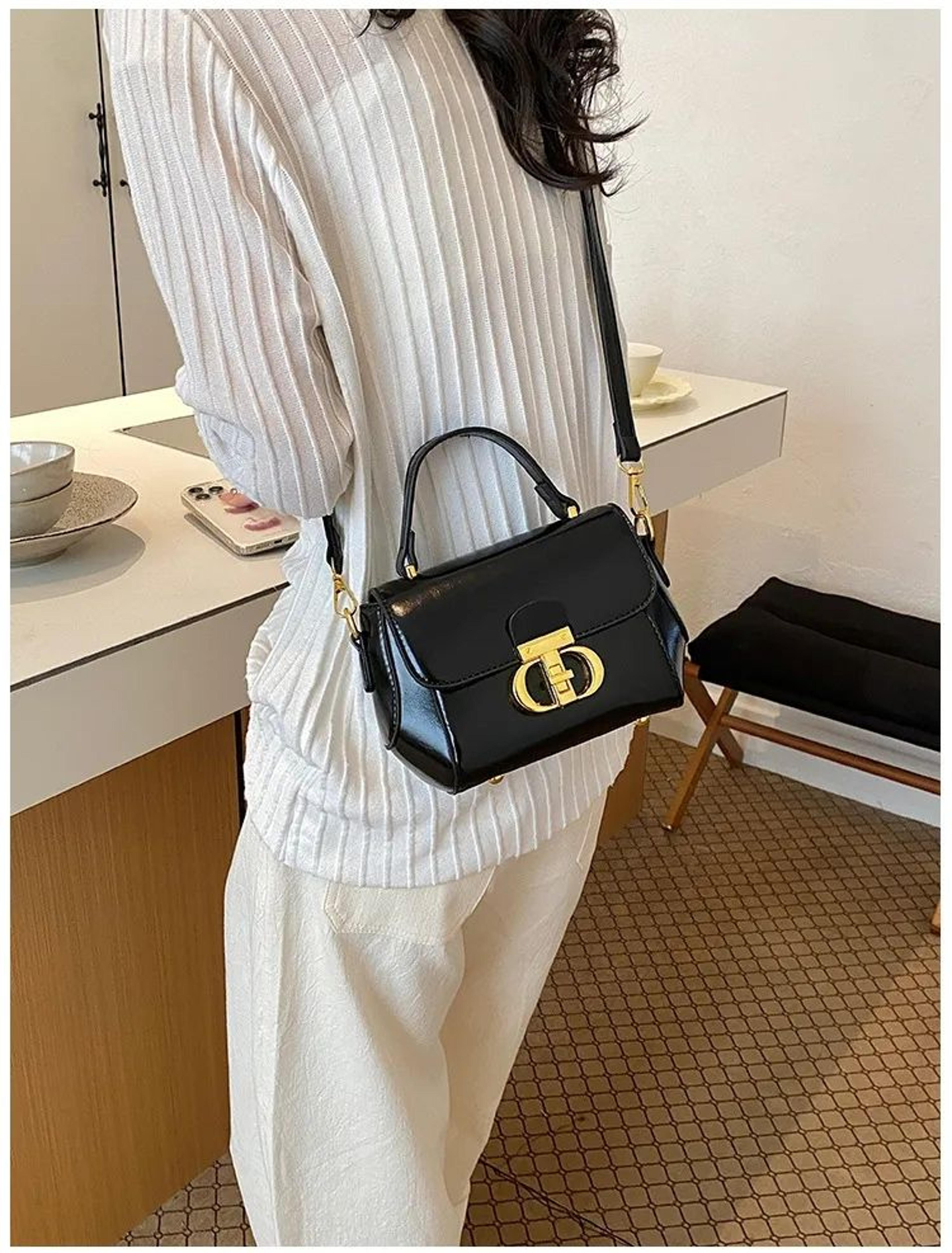 women large capacity square crossbody bag with adjustable shoulder strap