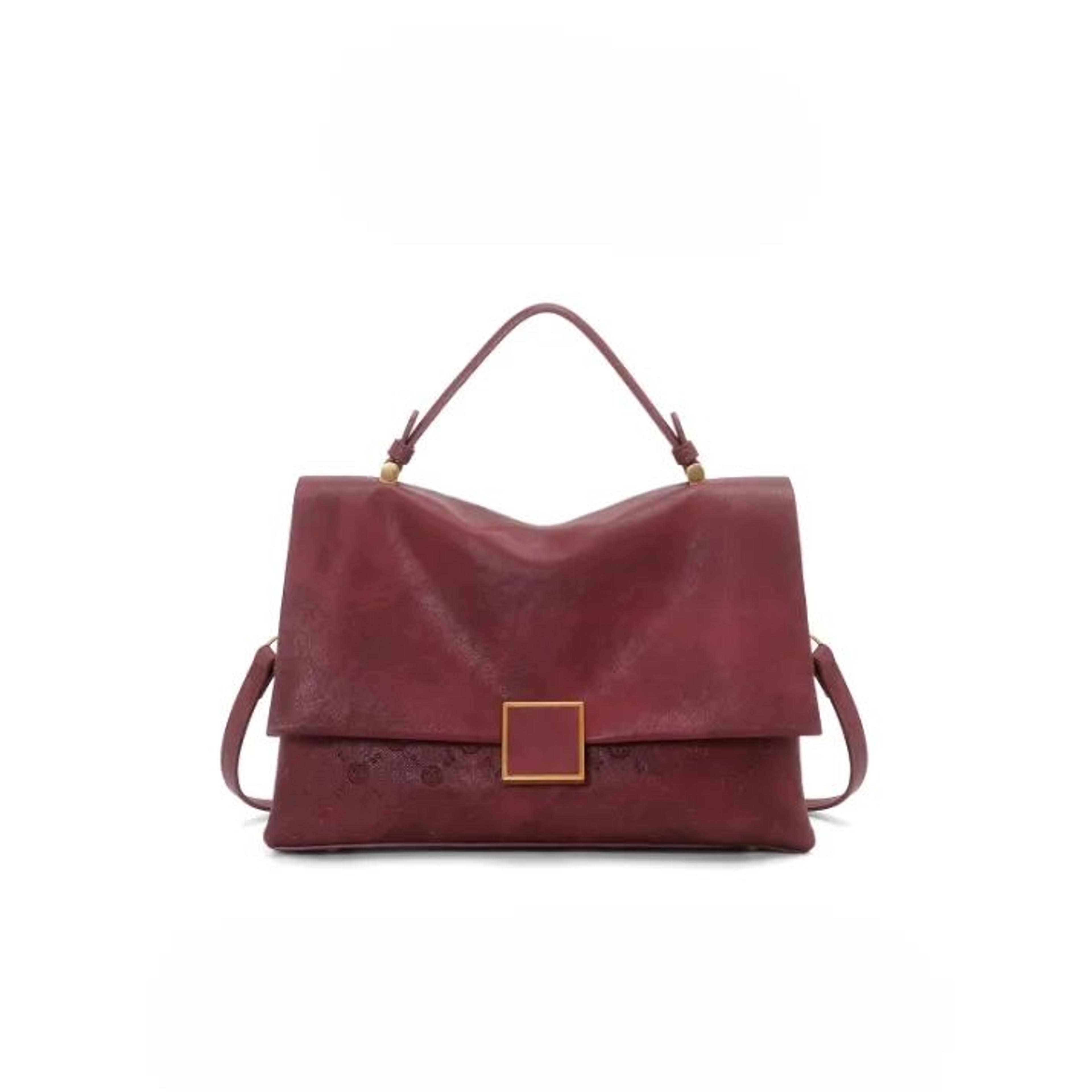 women large capacity crossbody shoulder bag lightweight synthetic leather handbag