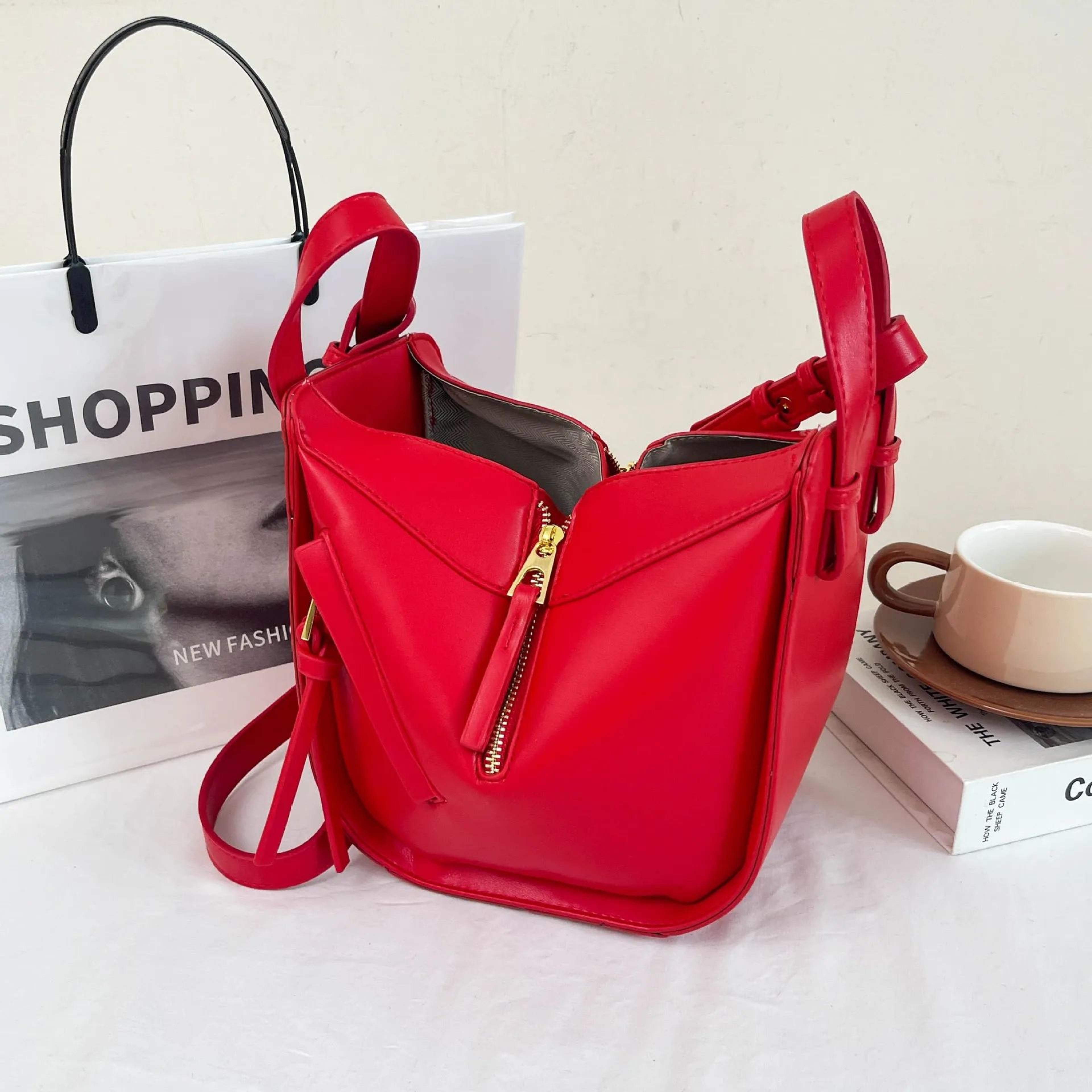 women pu leather hammock shoulder bag and crossbody handbag