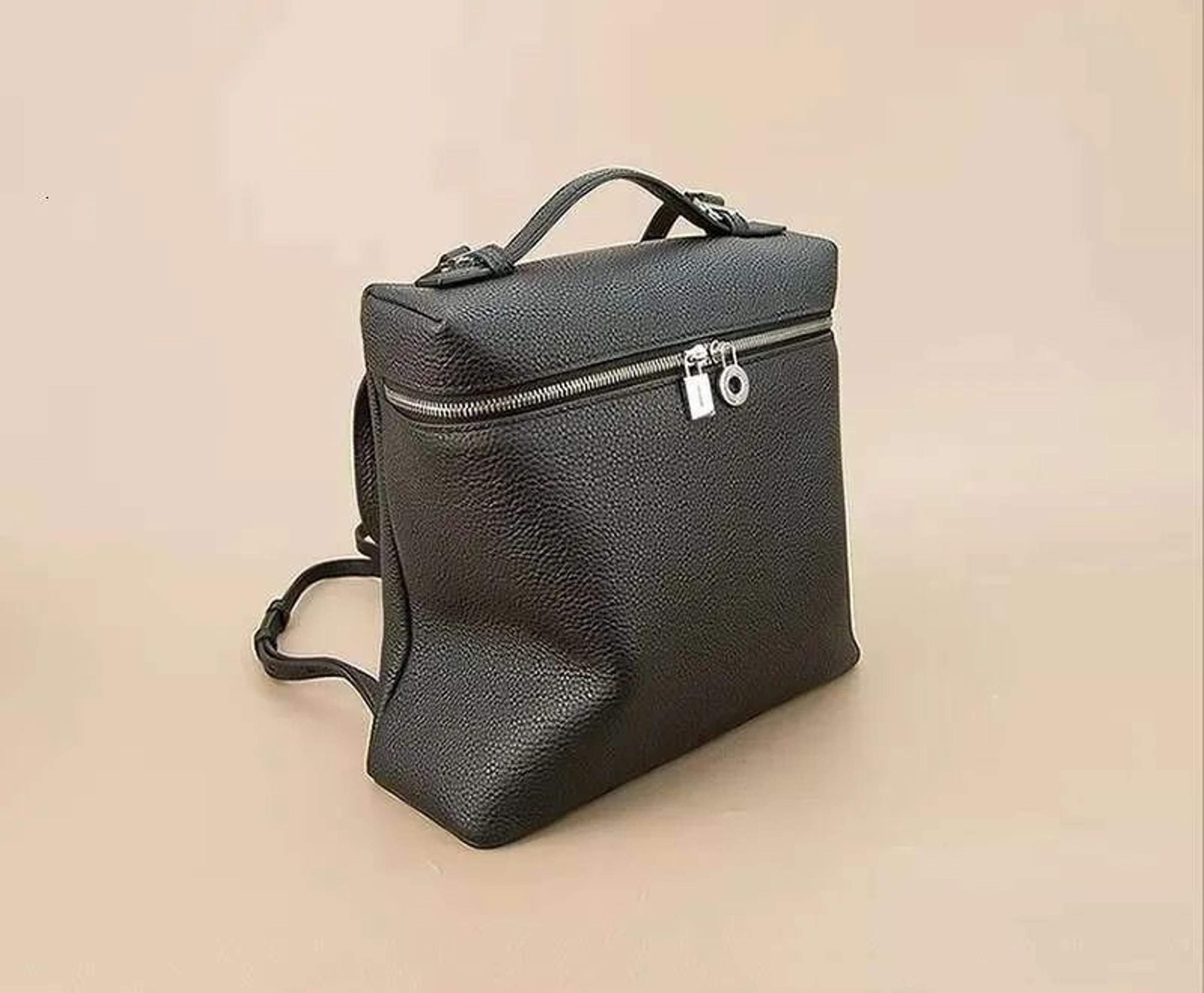 genuine cowhide leather backpack compact large-capacity casual shoulder bag