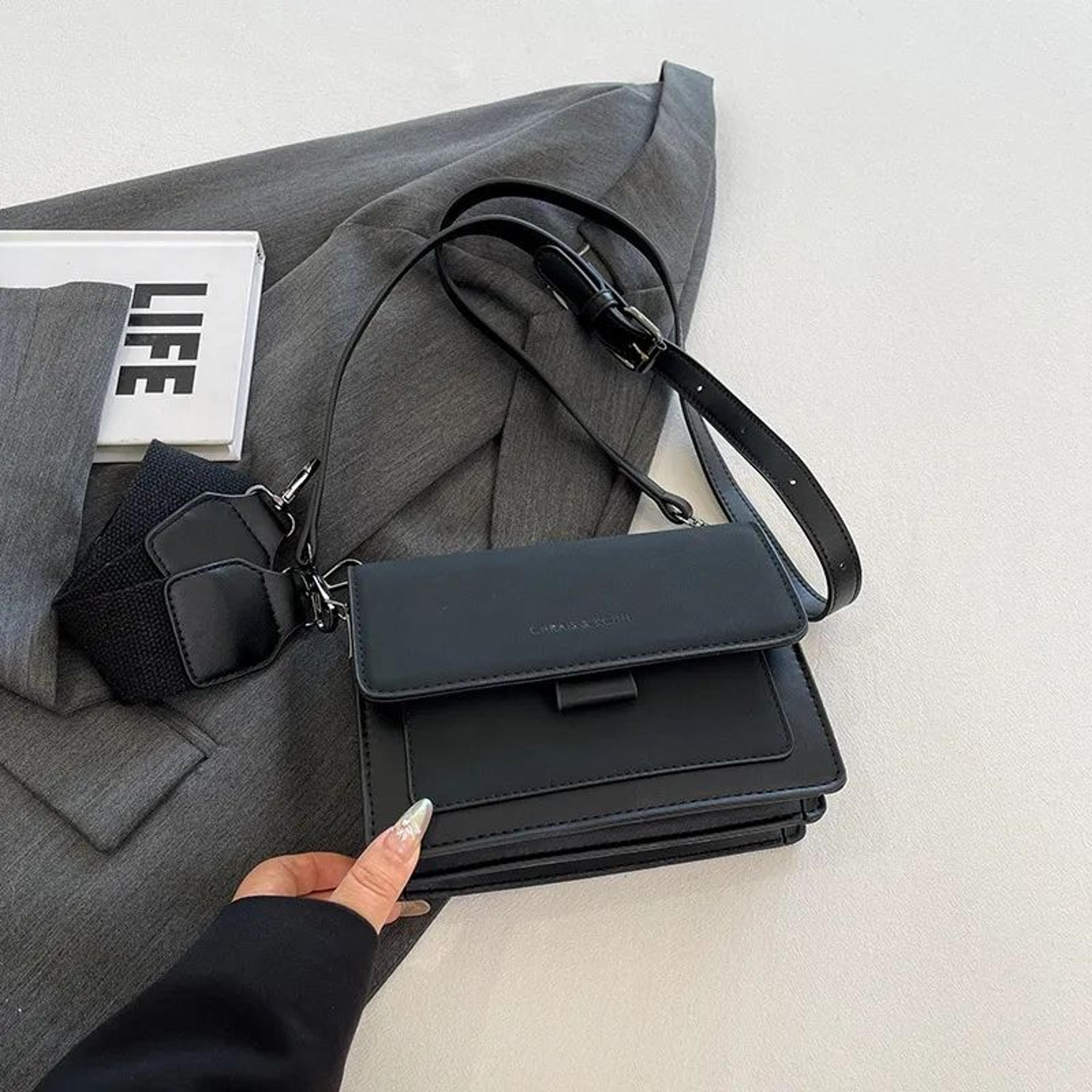 women small square crossbody bag with matte fabric finish