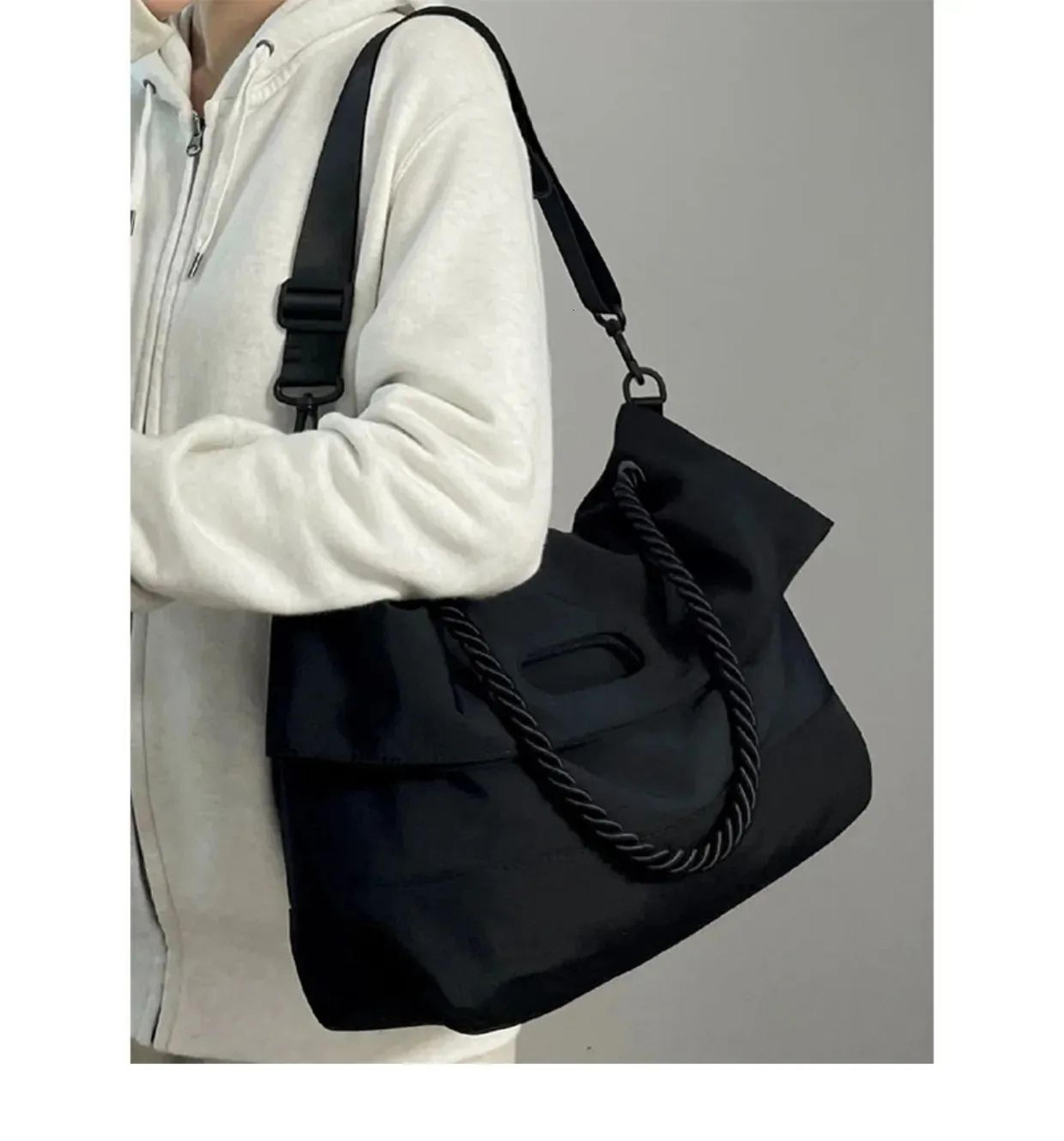 women nylon crossbody bag with adjustable wide shoulder strap