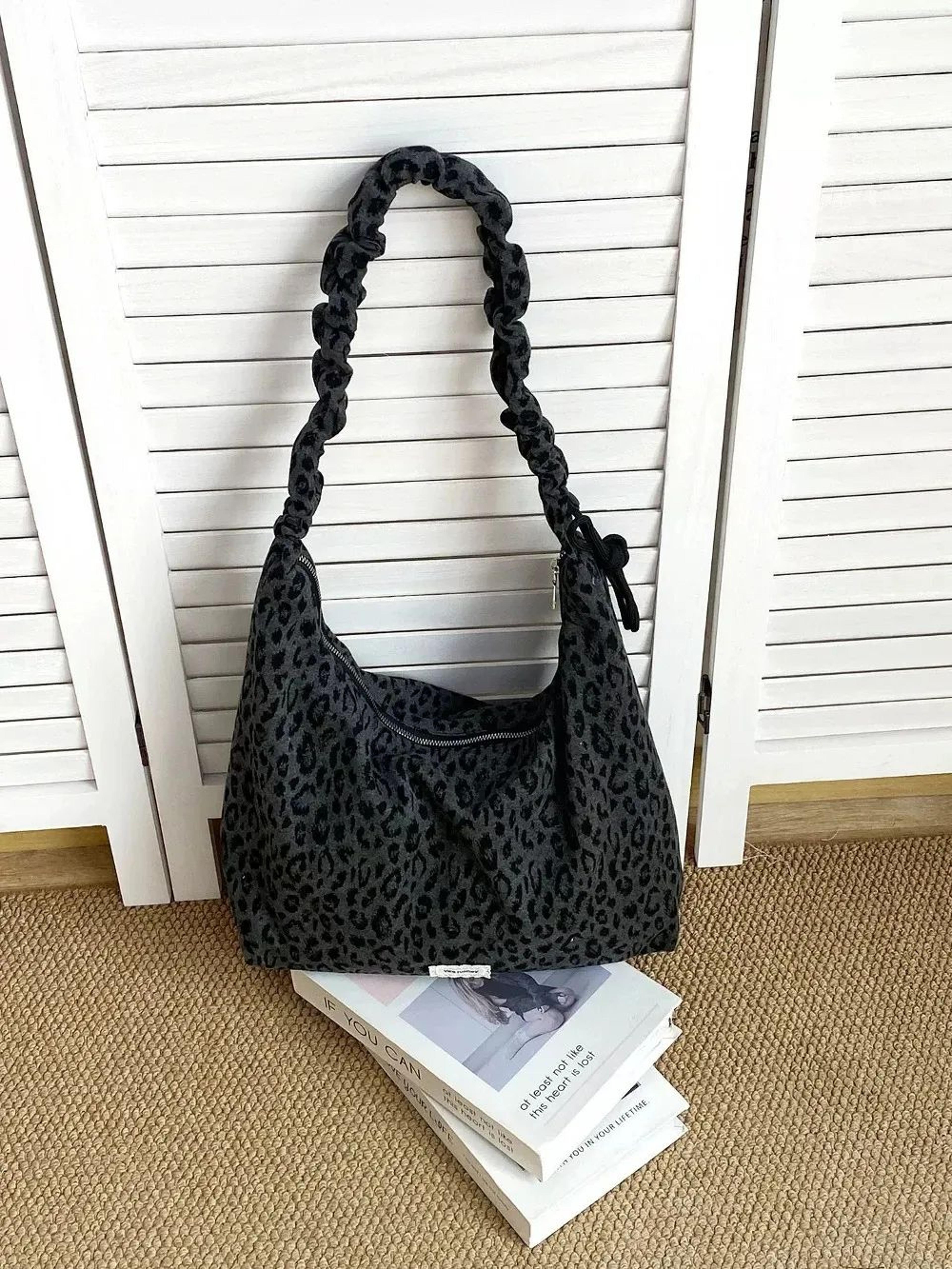 leopard print crossbody bag for women with adjustable strap and large capacity