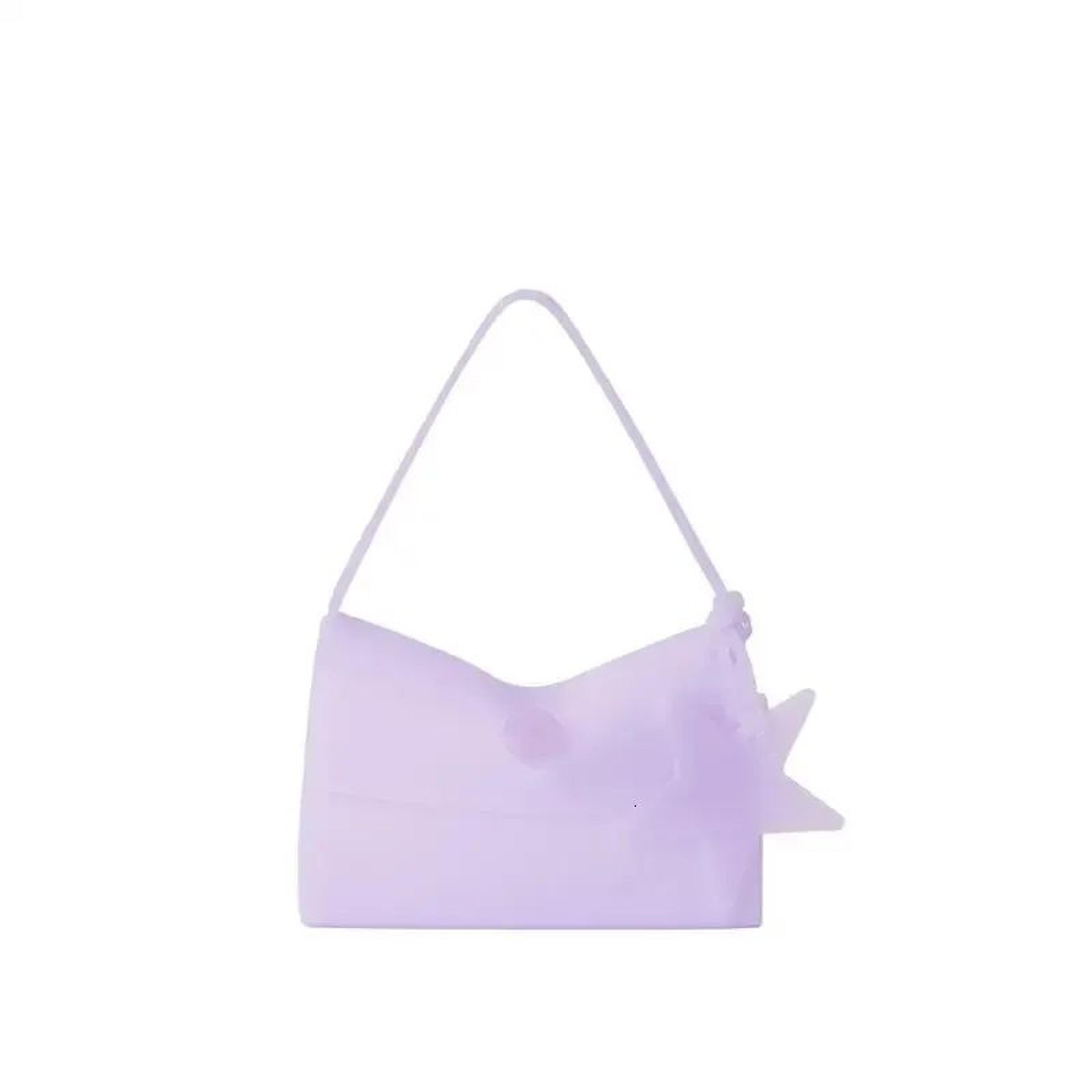 transparent jelly tote bag candy-colored pvc shoulder and underarm handbag