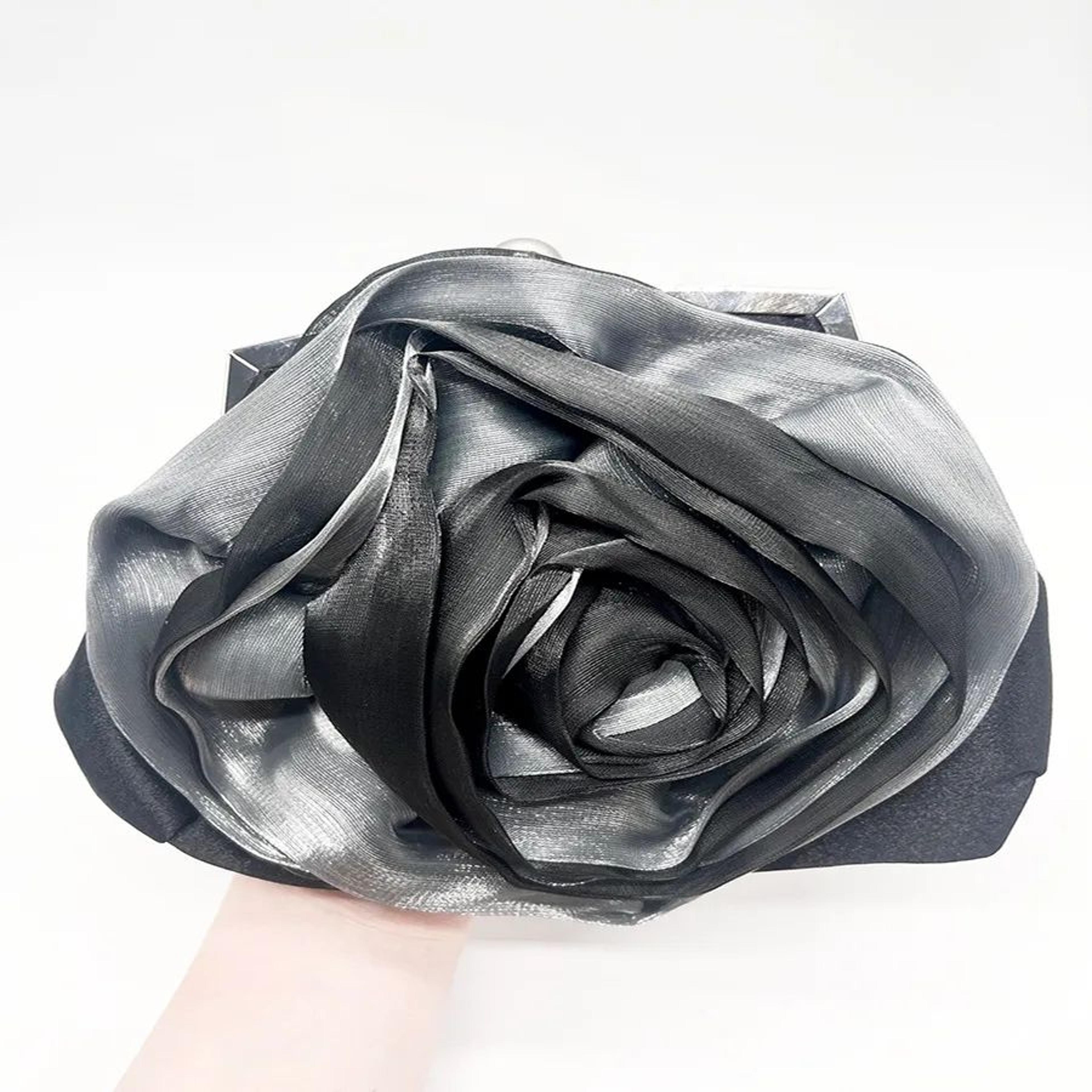 floral rose clutch bag for women round evening handbag for weddings and parties