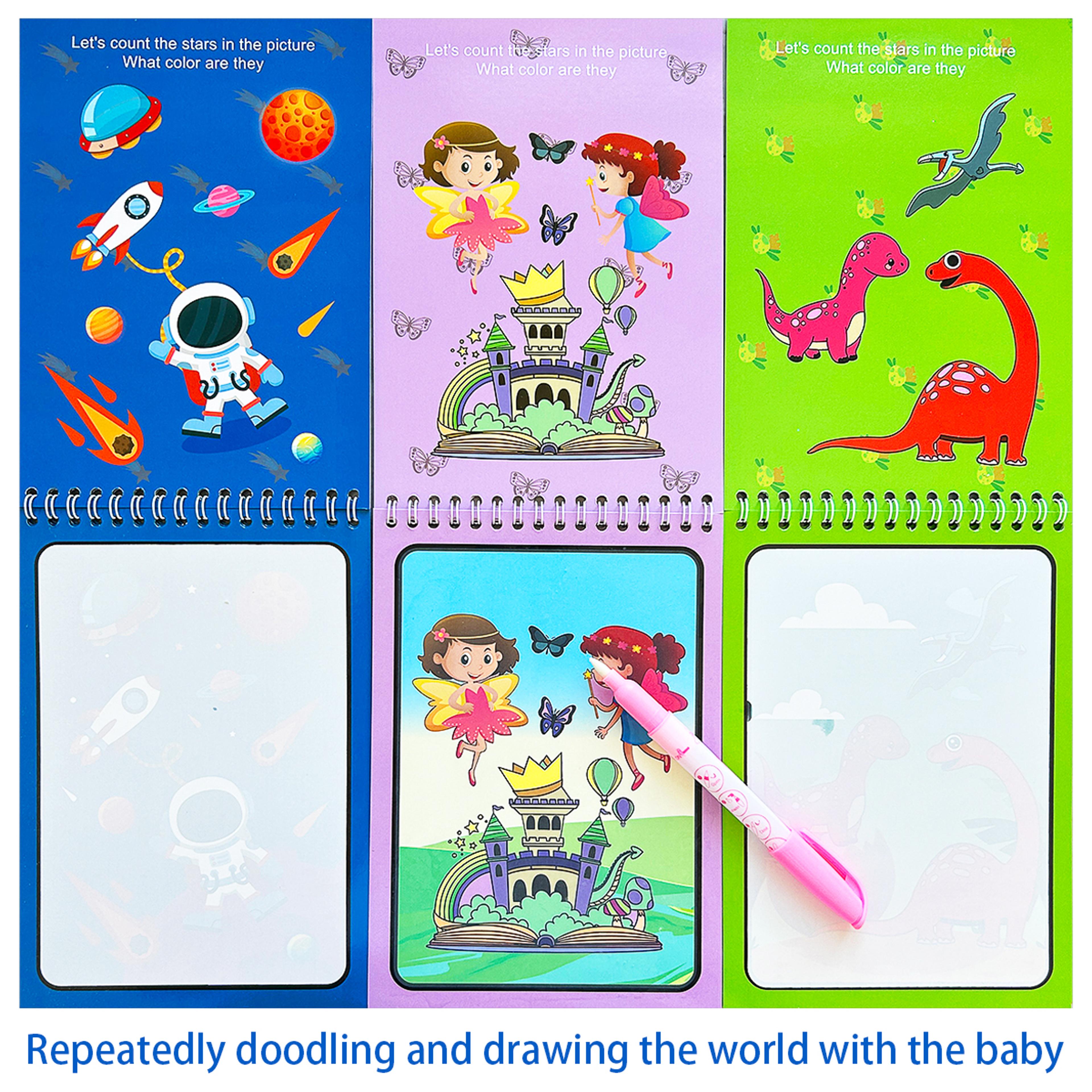 magical water drawing book, fun educational toy, reusable kids art supplies