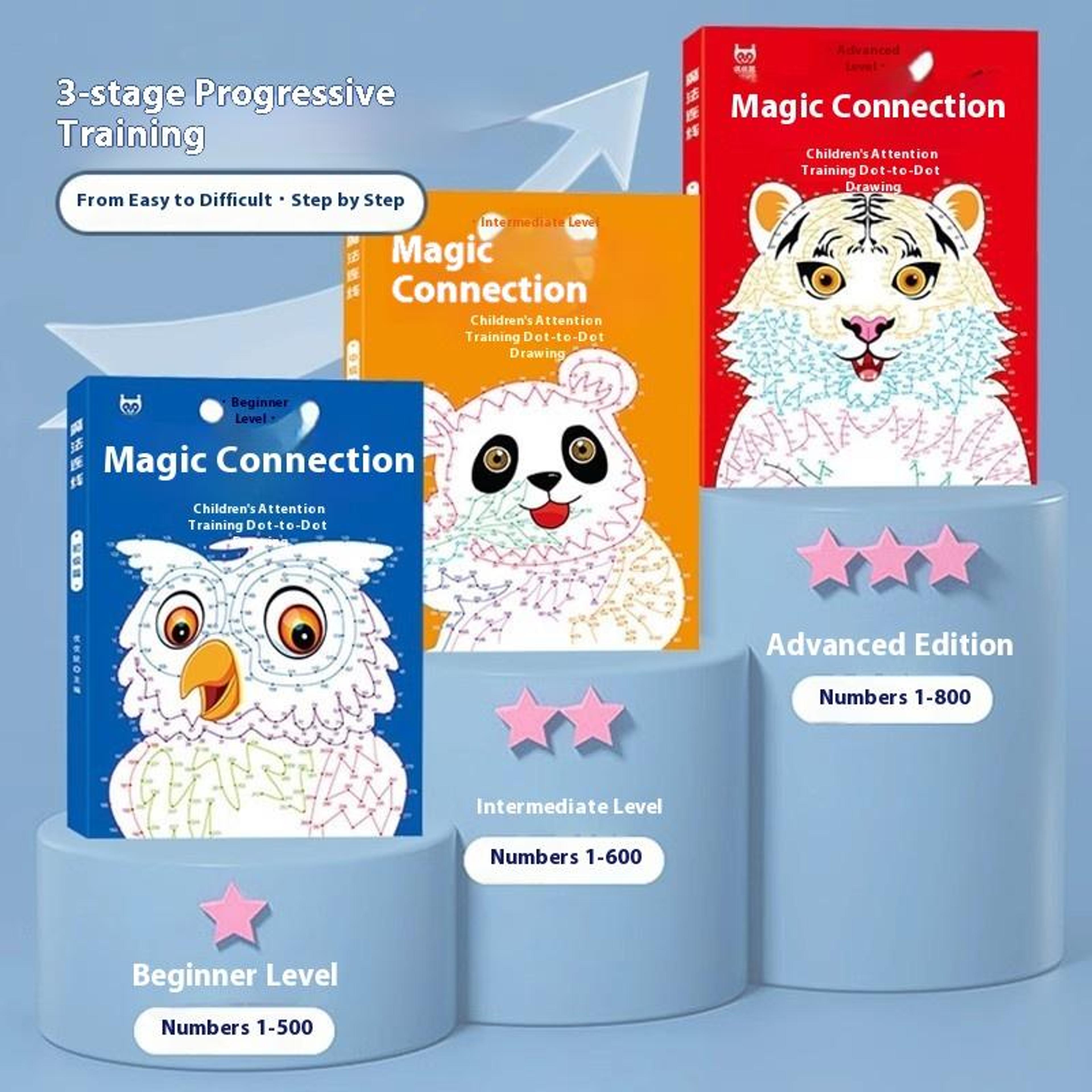 children's digital connectivity and colouring book set, pattern focused training book