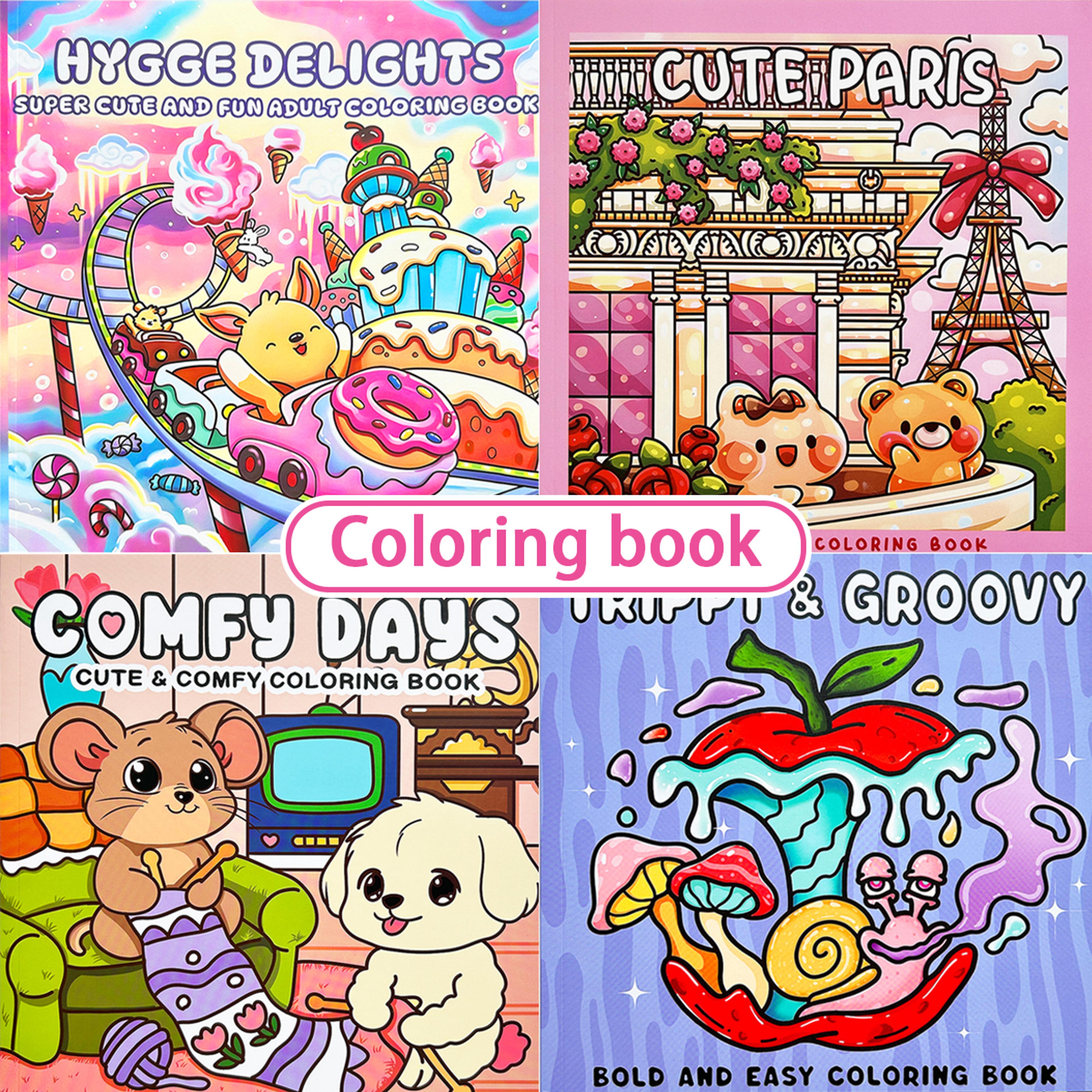 small corner coloring book for adults, teens, stress relief, early education, creative escape