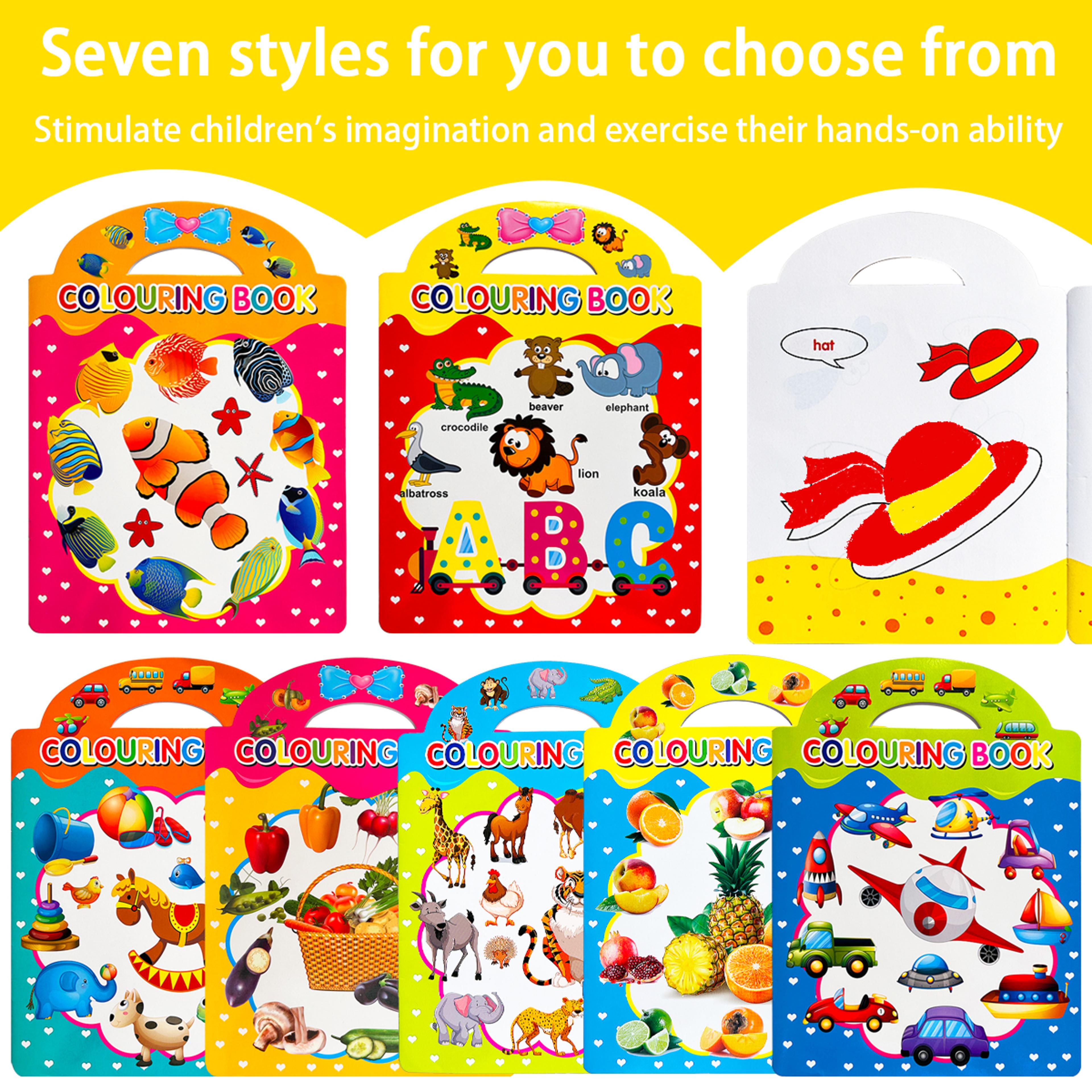 children's painting books, stimulate imagination and hone hands on skills with seven coloring books for kids