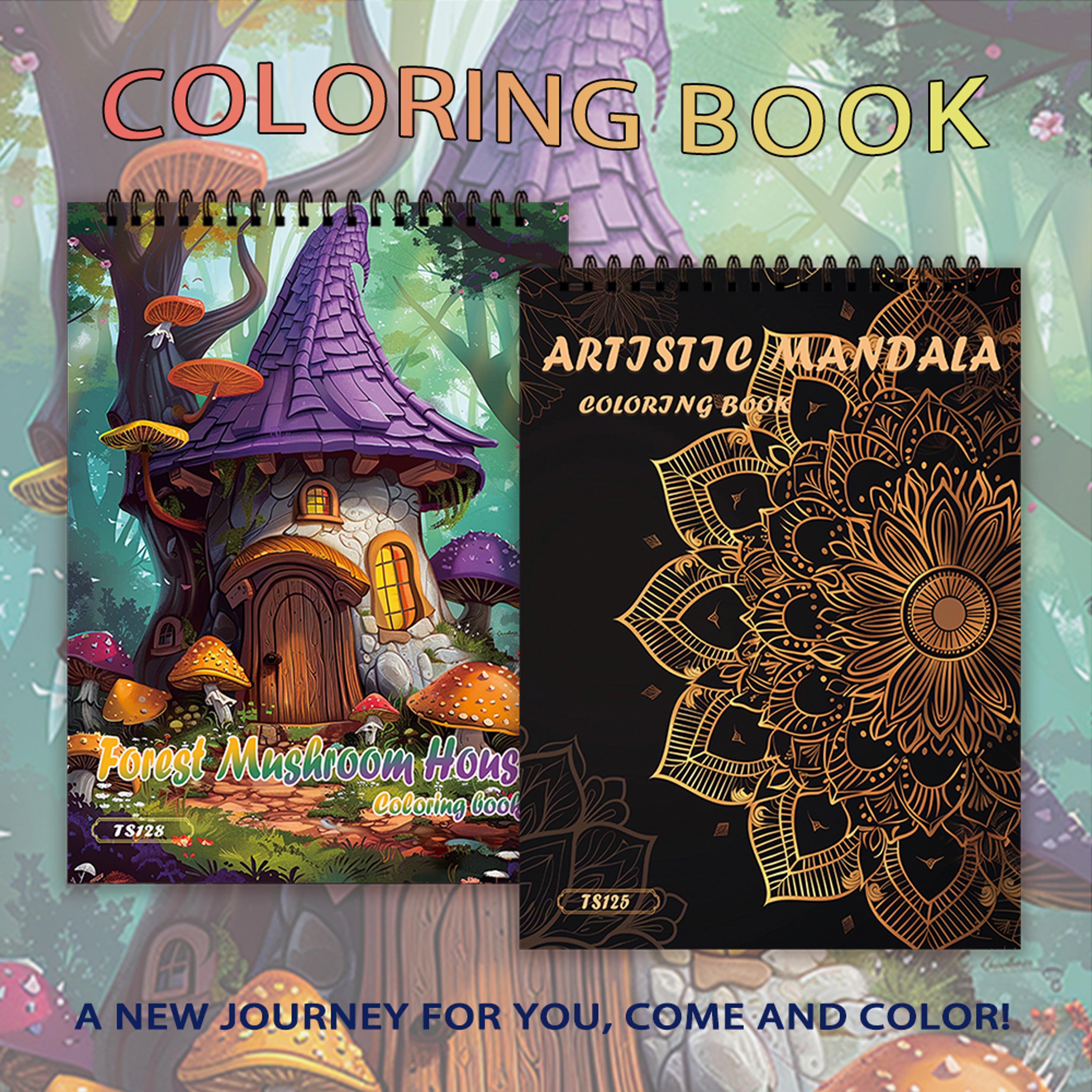 adult drawing book for stress relief, premium thick paper, ideal halloween and christmas gift options