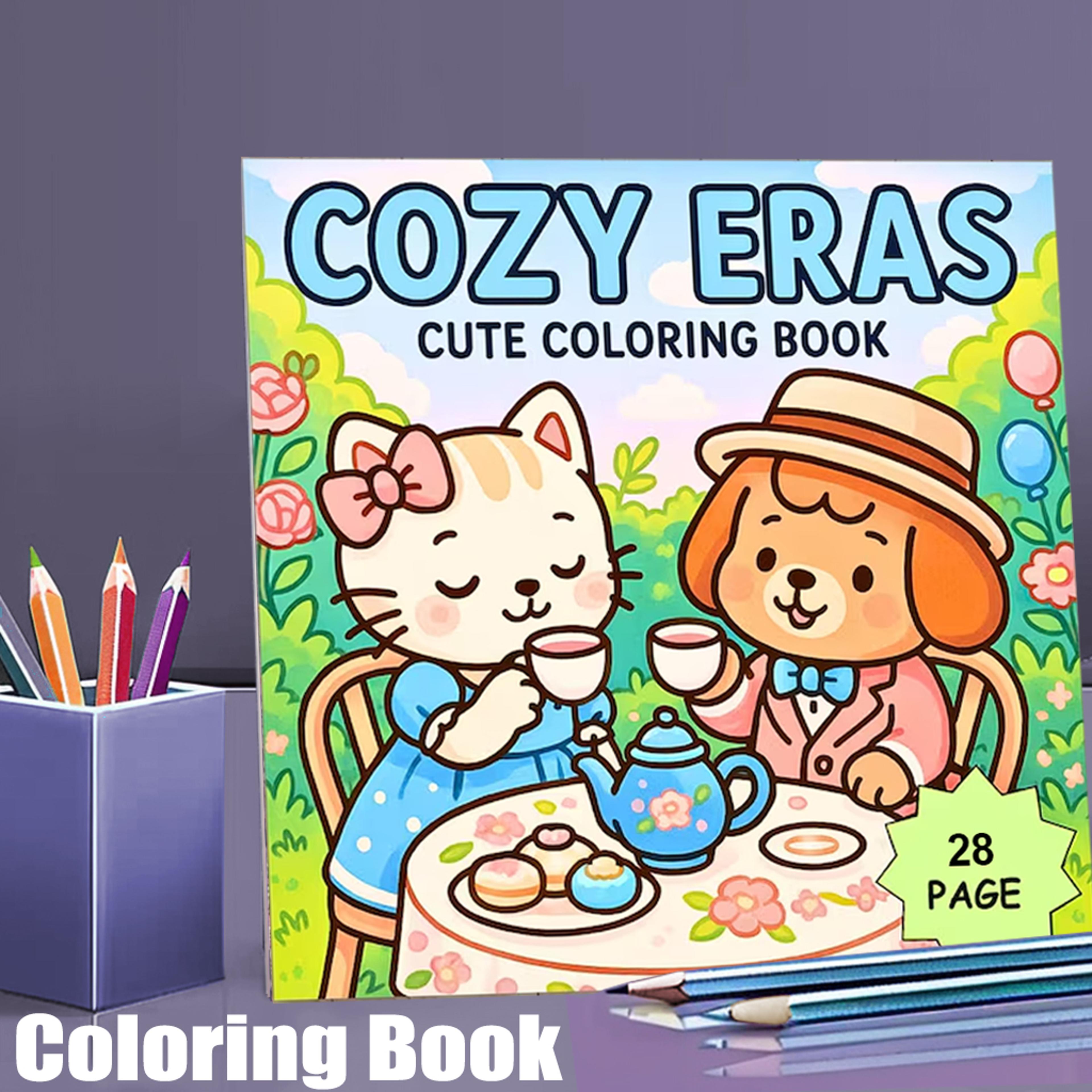 cutie coloring book for adults, valentine's day gifting, birthday party gift, christmas, drawing supplies