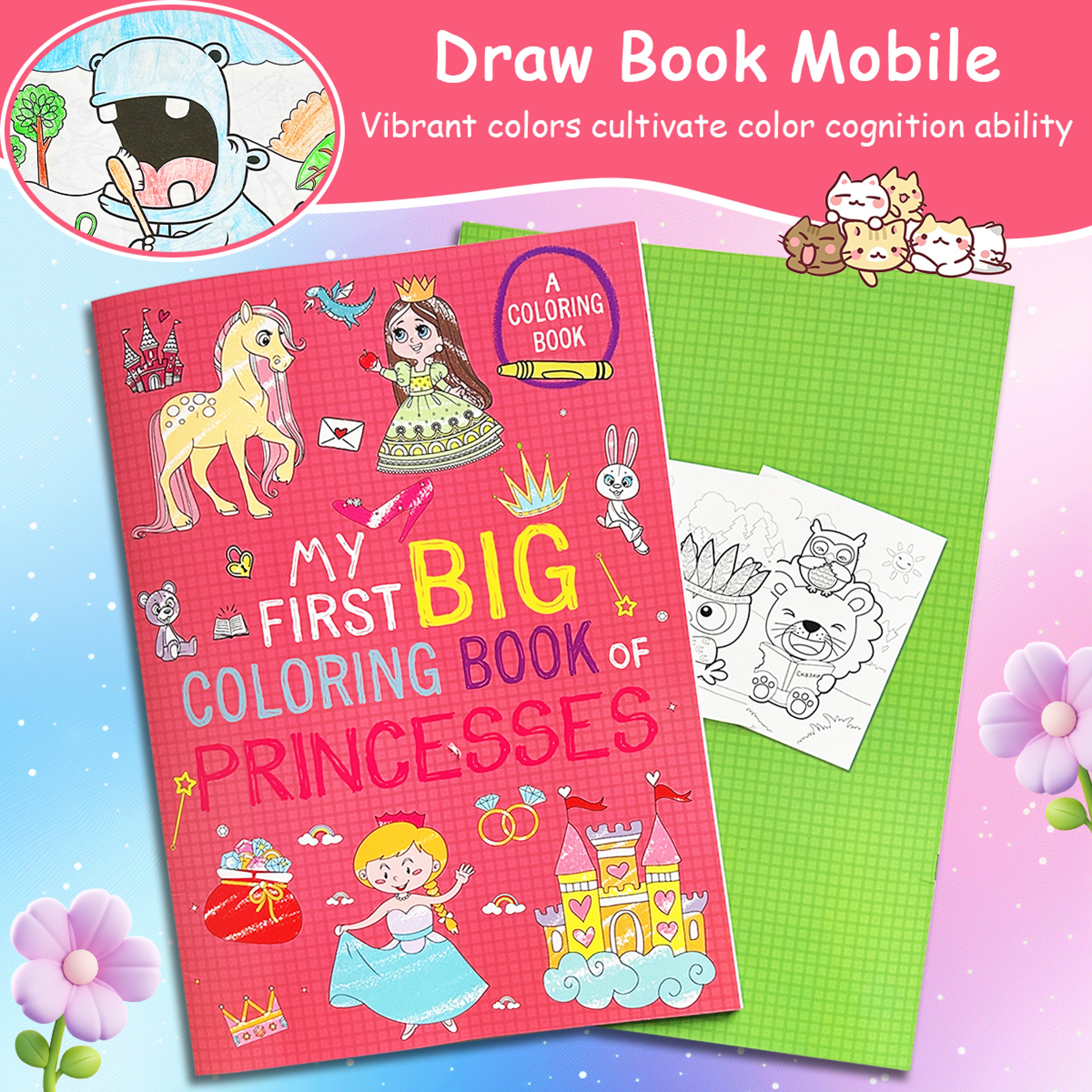 children's coloring books, creative activity for toddlers, color cognition and early learning