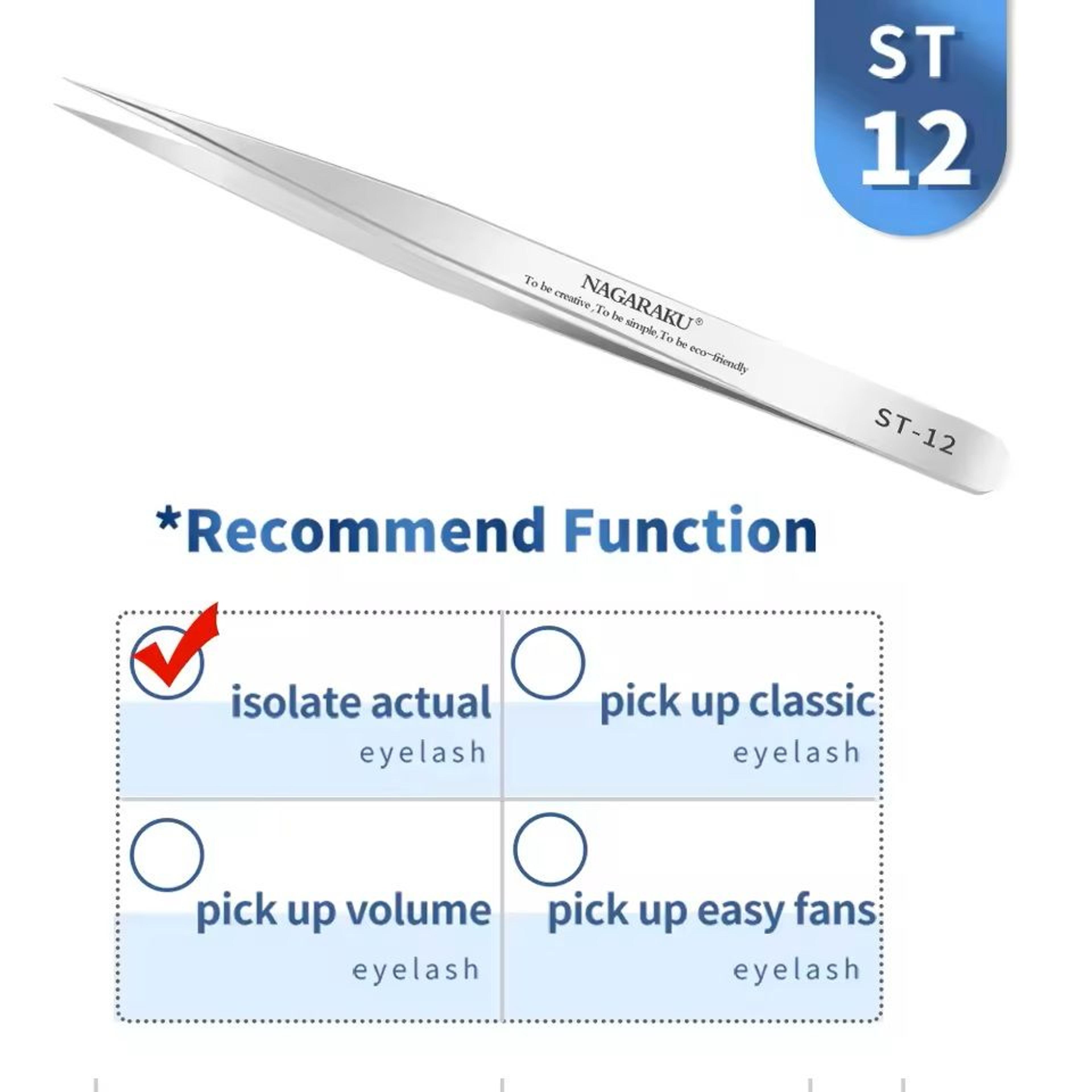 womens stainless steel eyelash extension tweezers