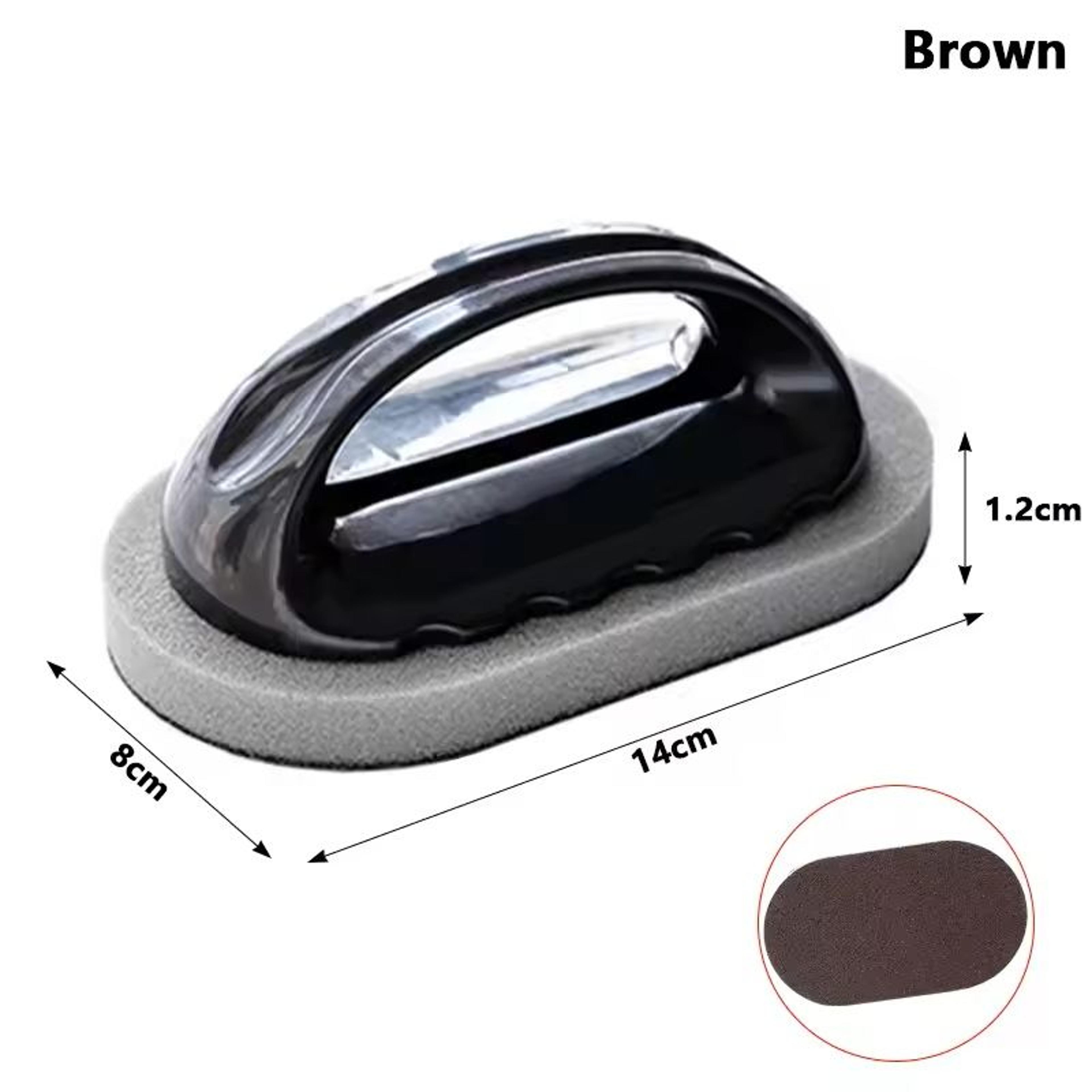 heavy-duty magic emery sponge brush with handle for kitchen & bath cleaning