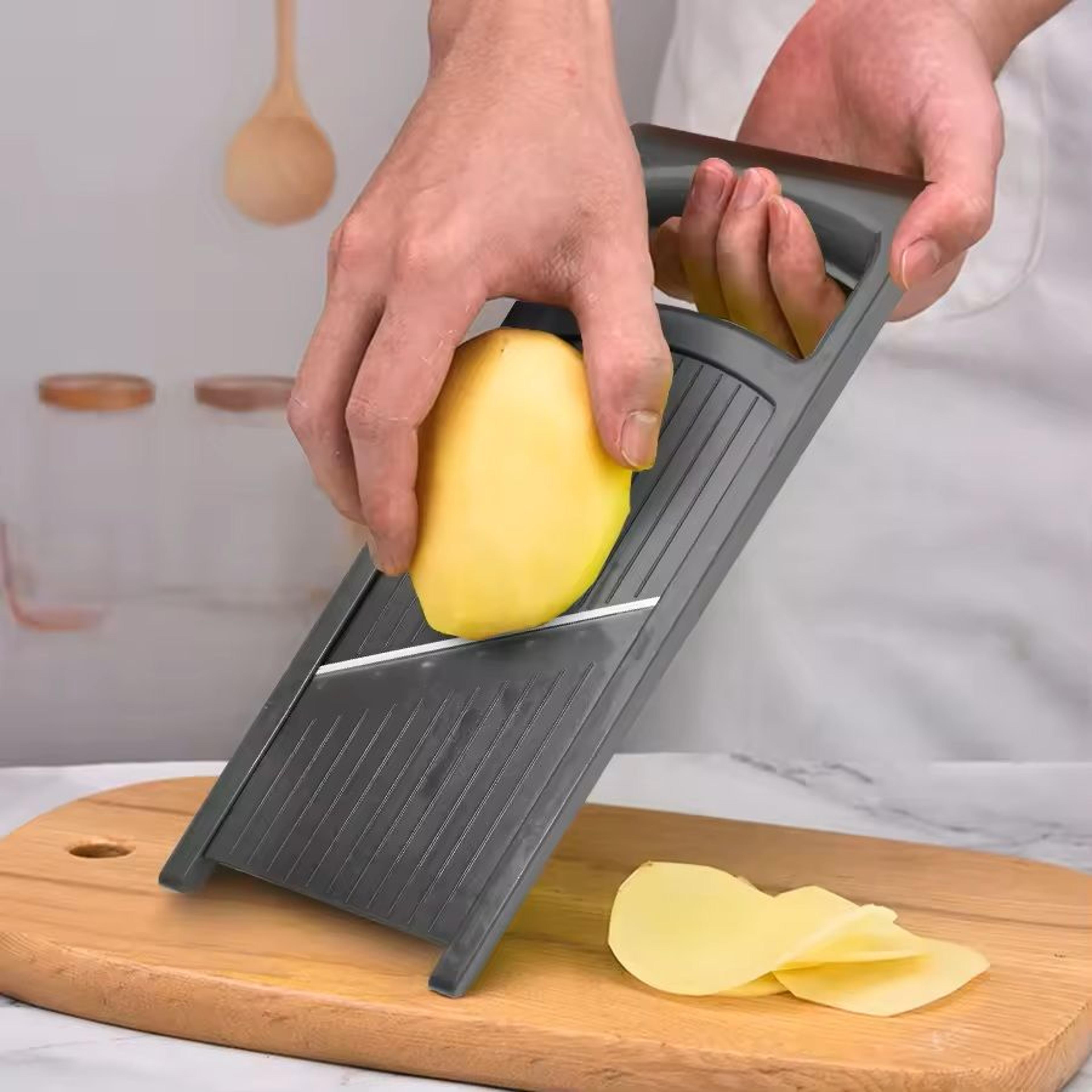 stainless steel hand-held vegetable & fruit slicer – multifunctional kitchen tool