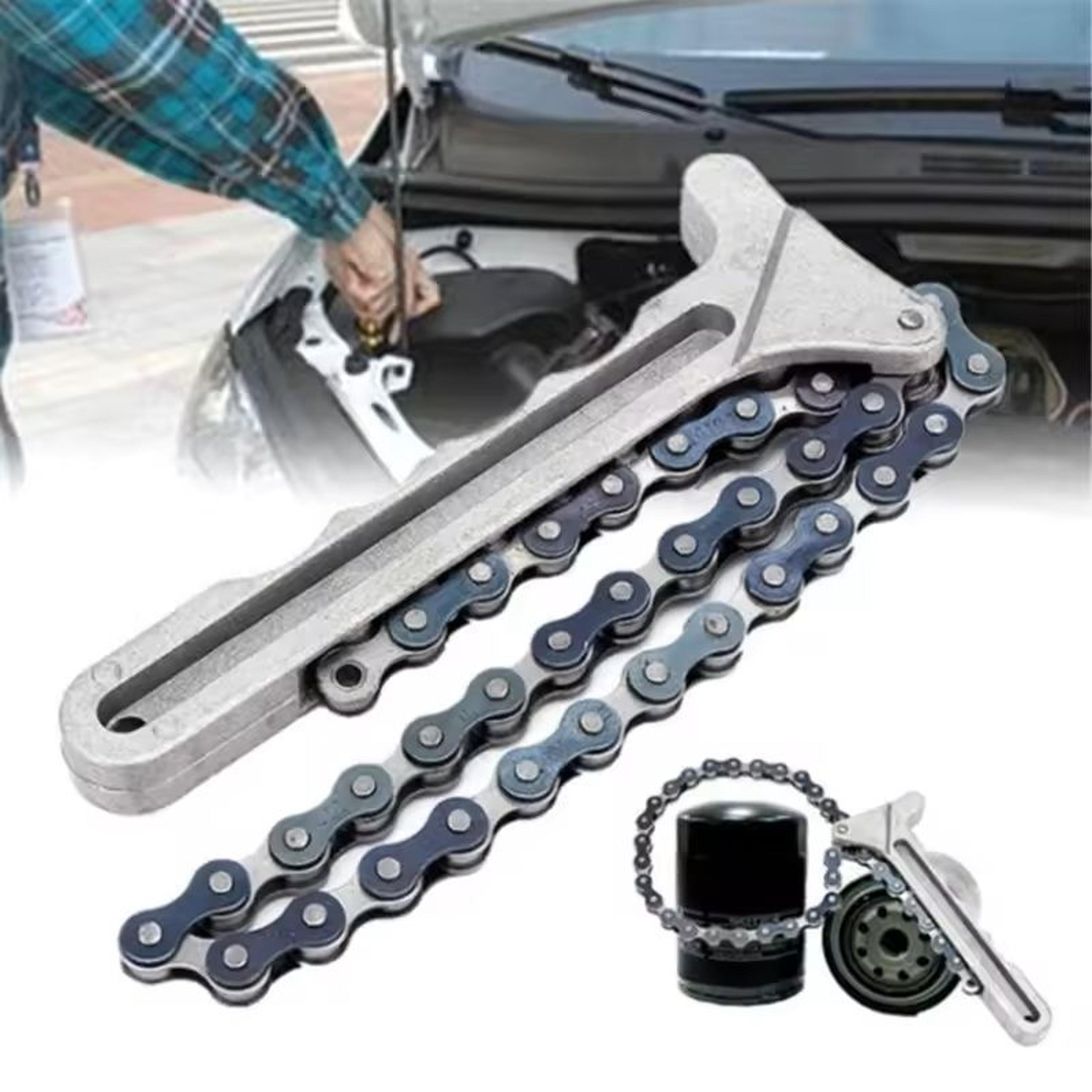 gripmaster universal oil chain wrench – heavy-duty filter removal tool