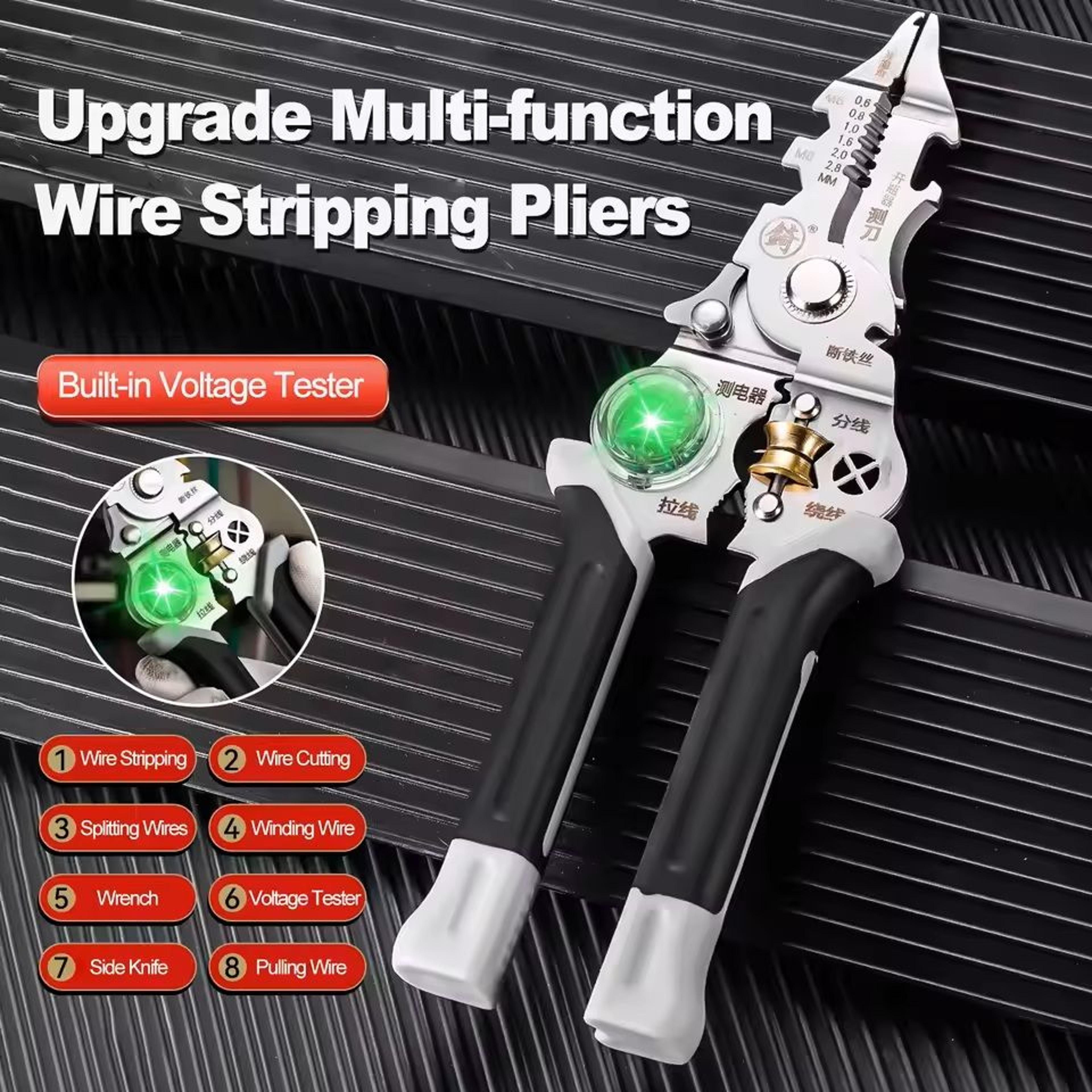 provolt multi function electricians needle nose pliers with wire stripper