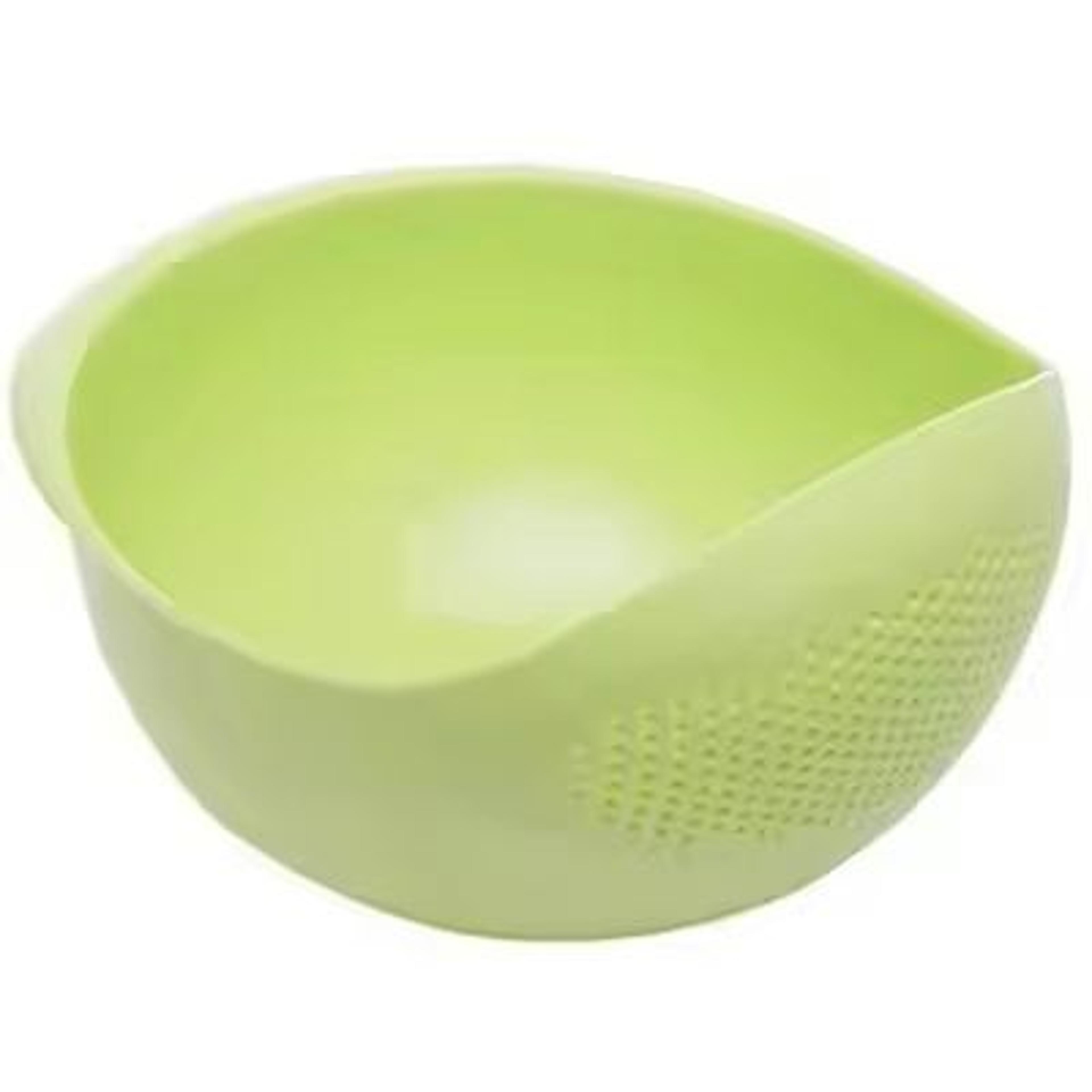rice sieve & kitchen drain basket with handles – stainless steel strainer bowl