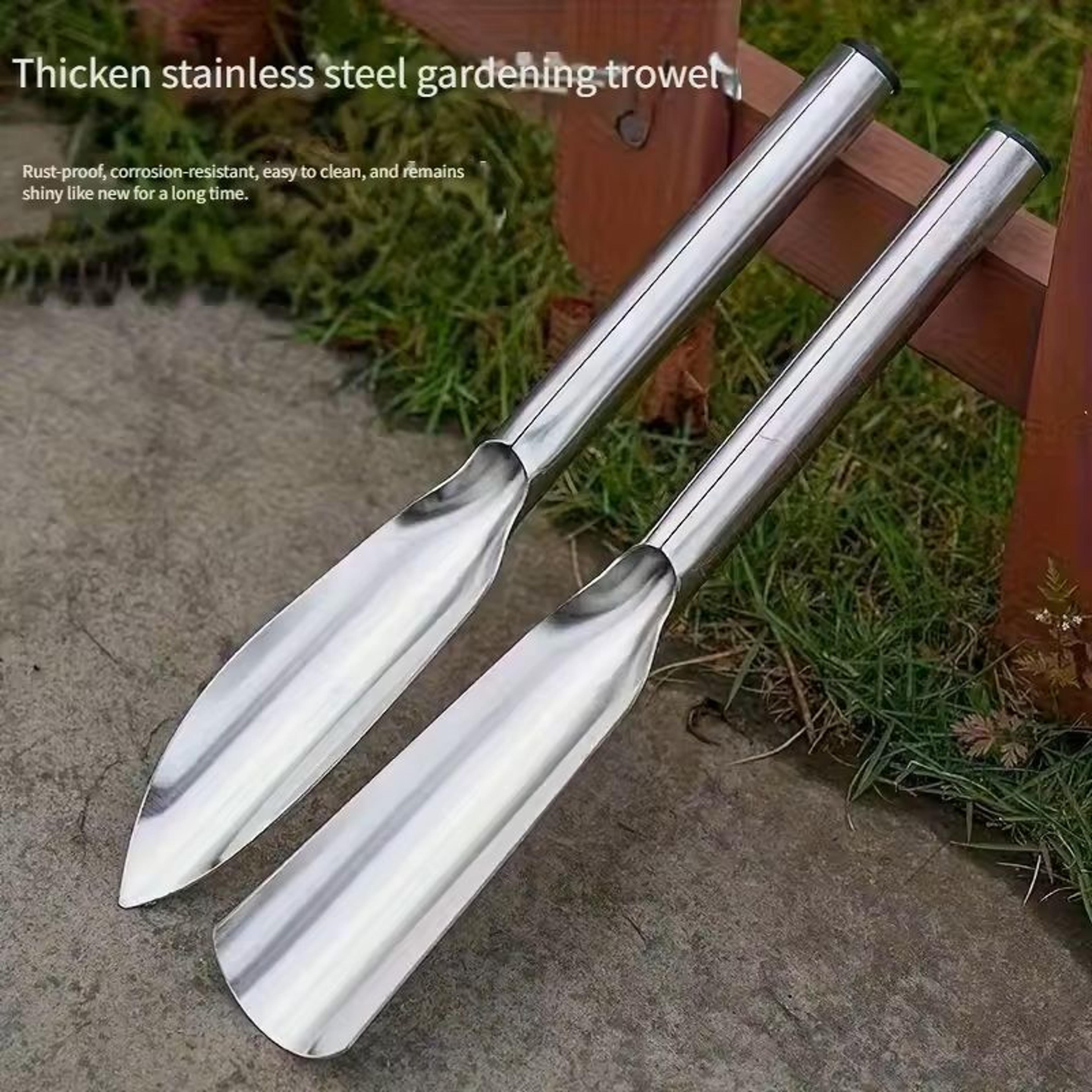stainless steel garden shovel versatile digging tool for planting, weeding, vegetable cultivation and beach foraging