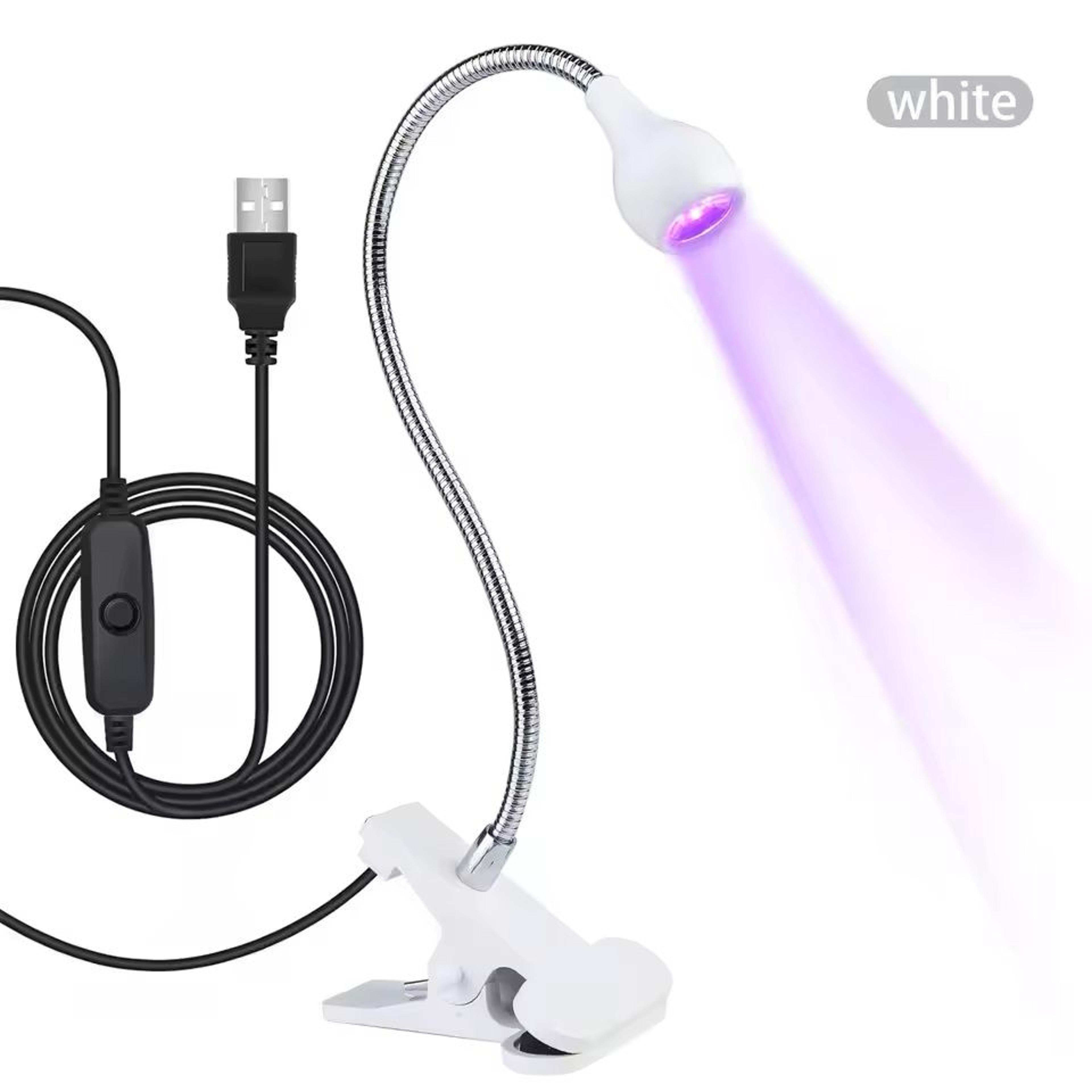 portable led uv curing lamp mini nail lamp dryer for gel polish clip-on usb home / salon tool