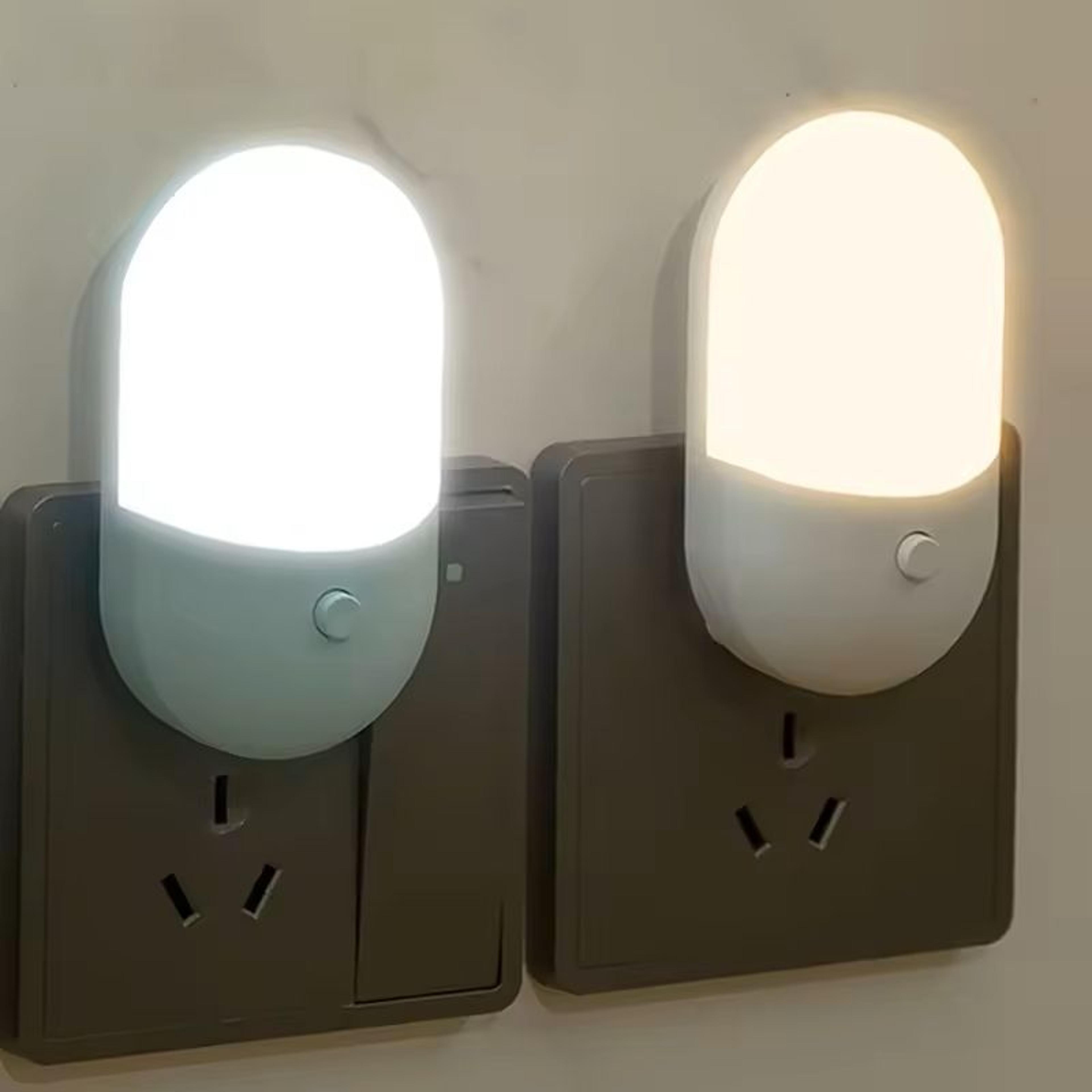 2-pcs led mini night light – plug-in eye-protection bedside lamp for baby feeding, bedroom & desktop decor