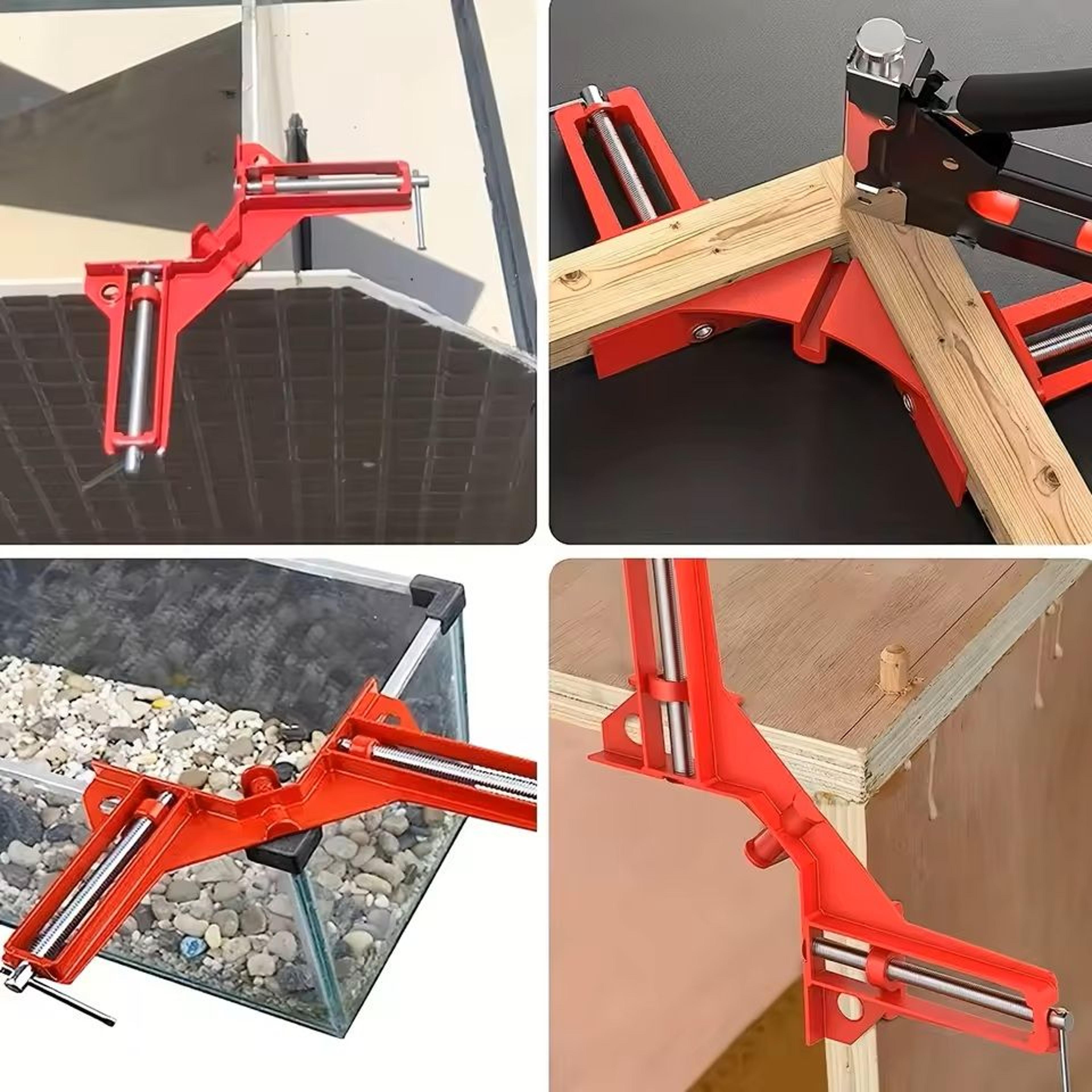 90° right angle corner clamp heavy-duty l-shape clamp for woodworking, picture frames, glass and diy corner joints
