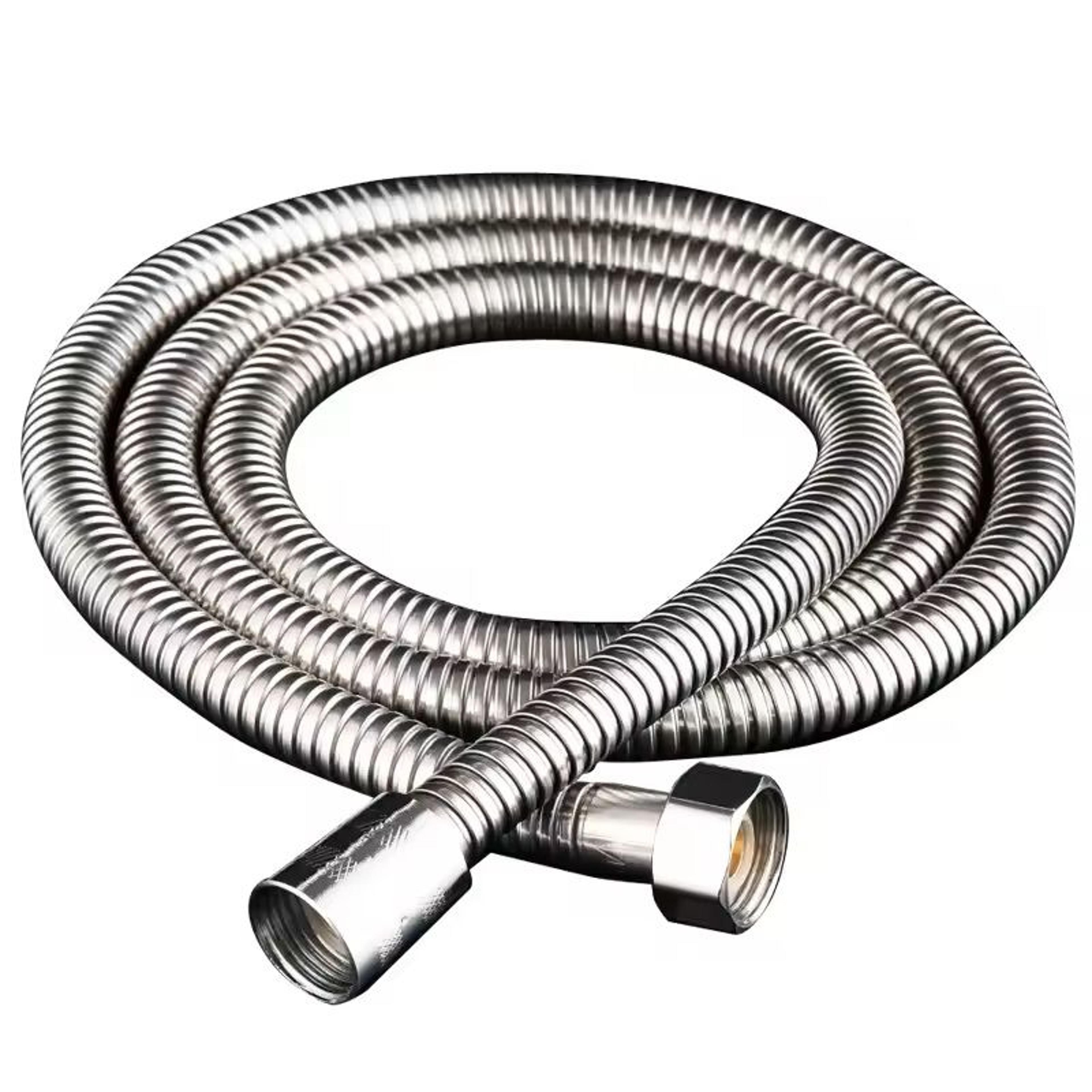 flexible sus 304 stainless steel shower hose – 1.5 m / 2 m (black / silver) bathroom extension pipe