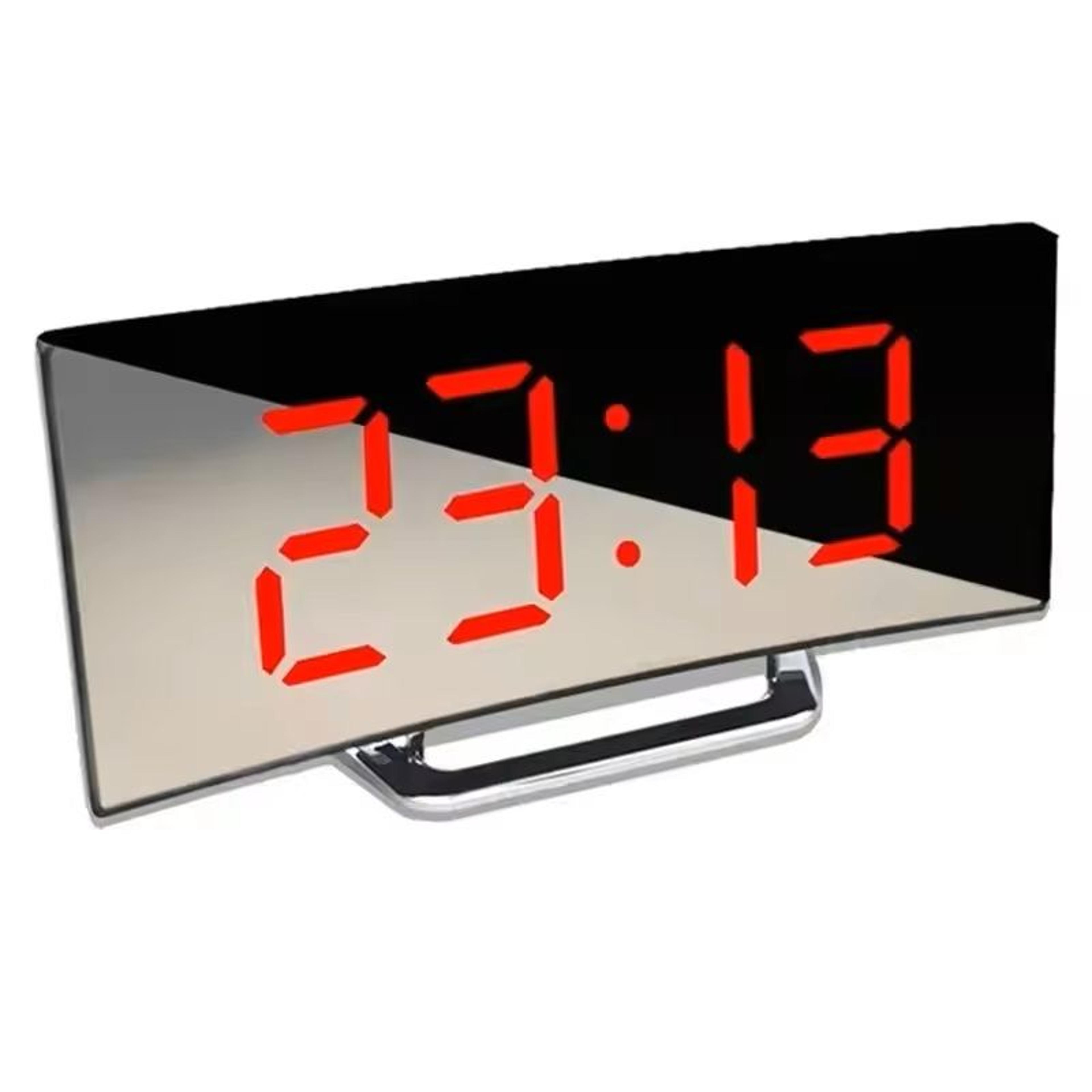 led digital alarm clock – electronic smart bedside desk clock with light & snooze