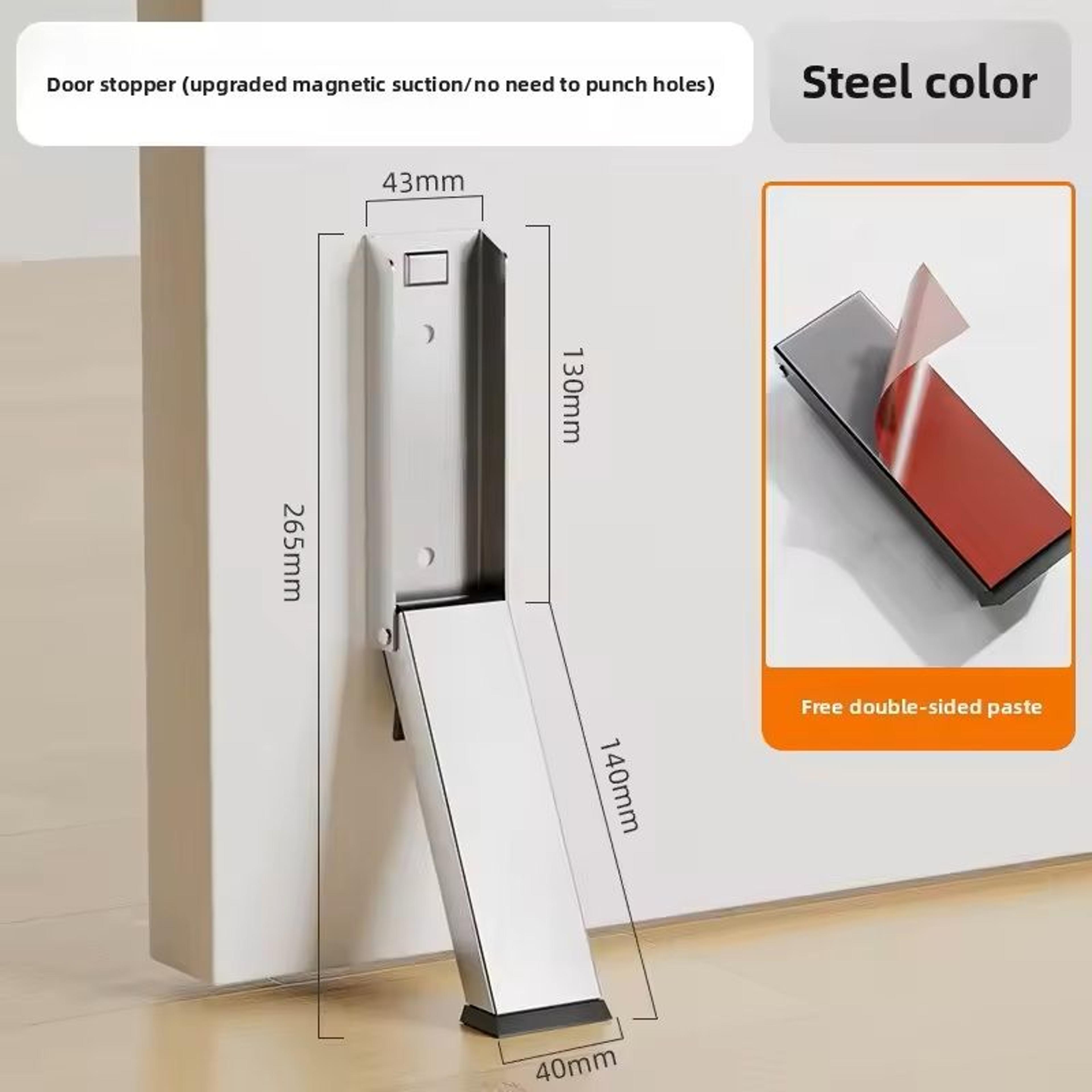 heavy duty metal door stopper – wind-resistant anti-collision door stop & safety gate blocker