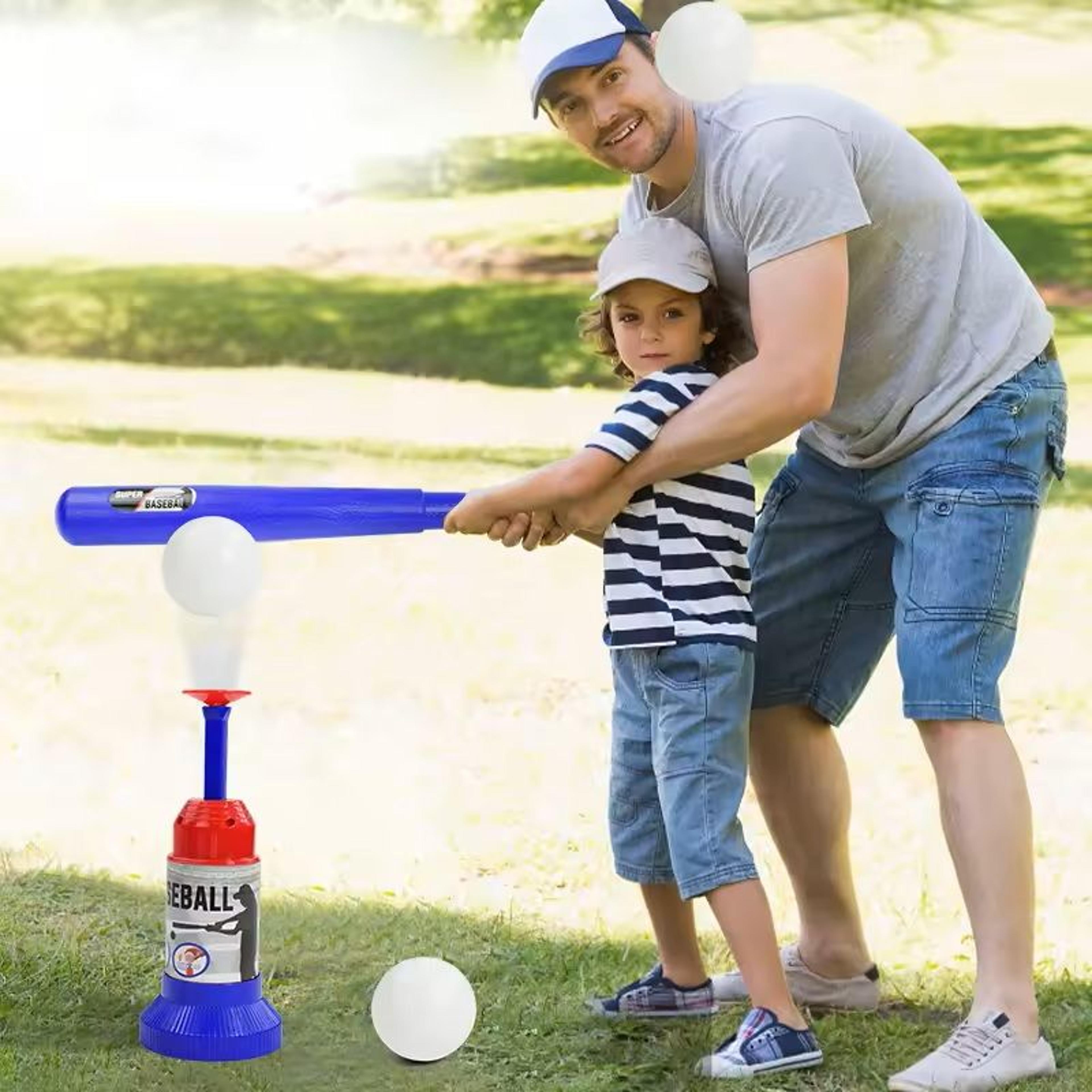 automatic pitching baseball machine toy adjustable kids outdoor sports set for ages 3+