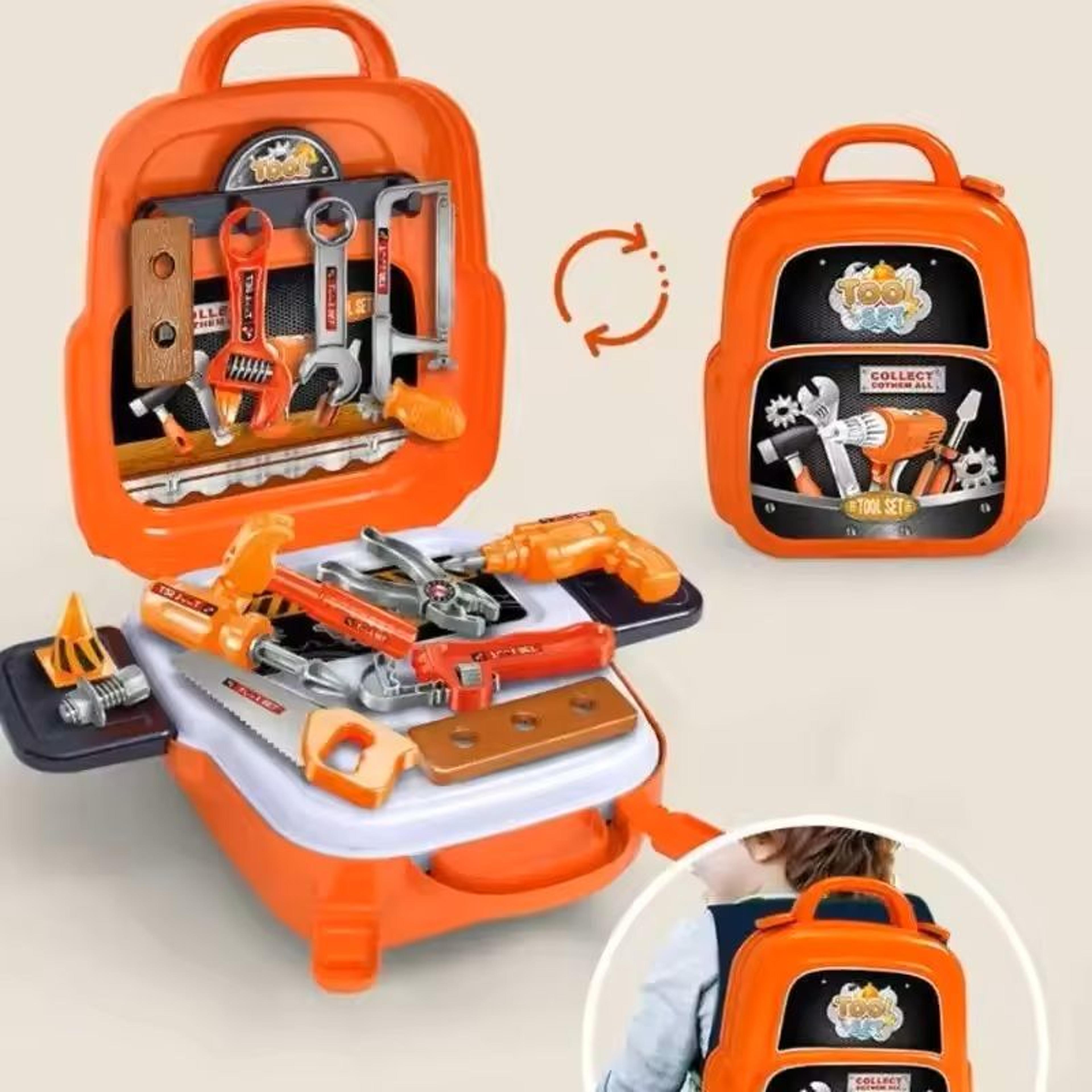 childrens construction tool set – pretend play diy kit for toddlers & kids