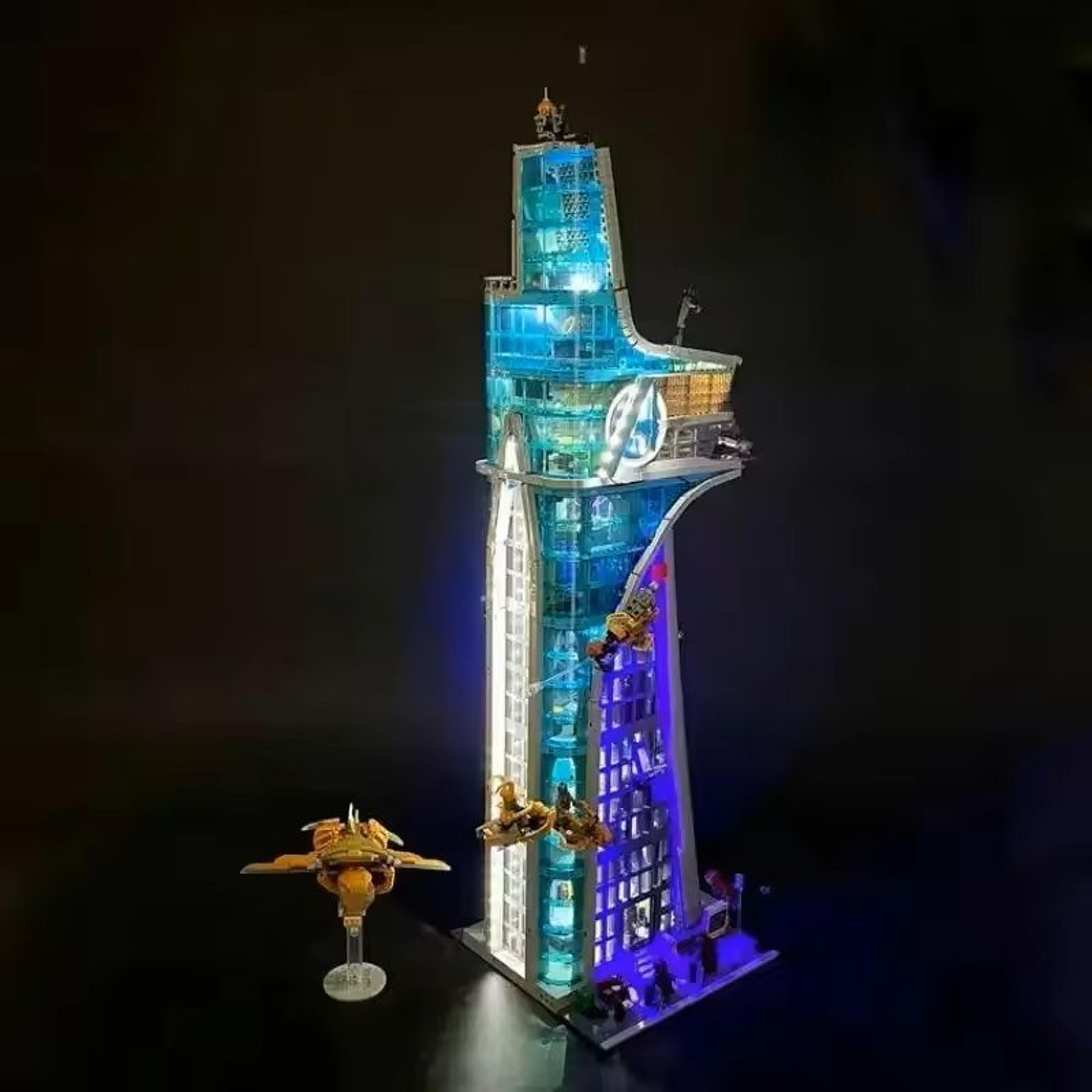 marvel tower battle architecture building blocks set – 5201 piece street view collection