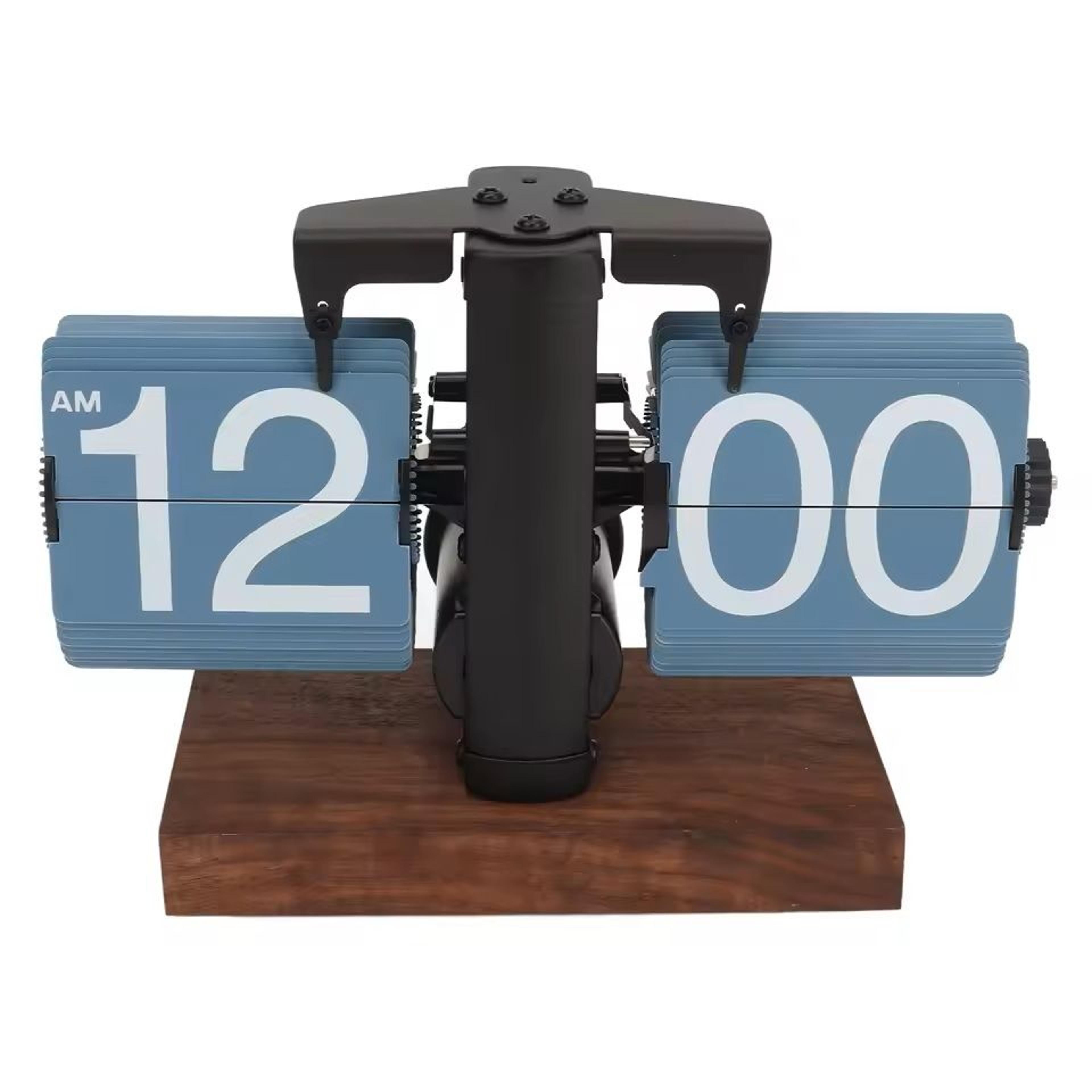 retroauto flip down clock – automatic page-turning battery mechanical desk clock