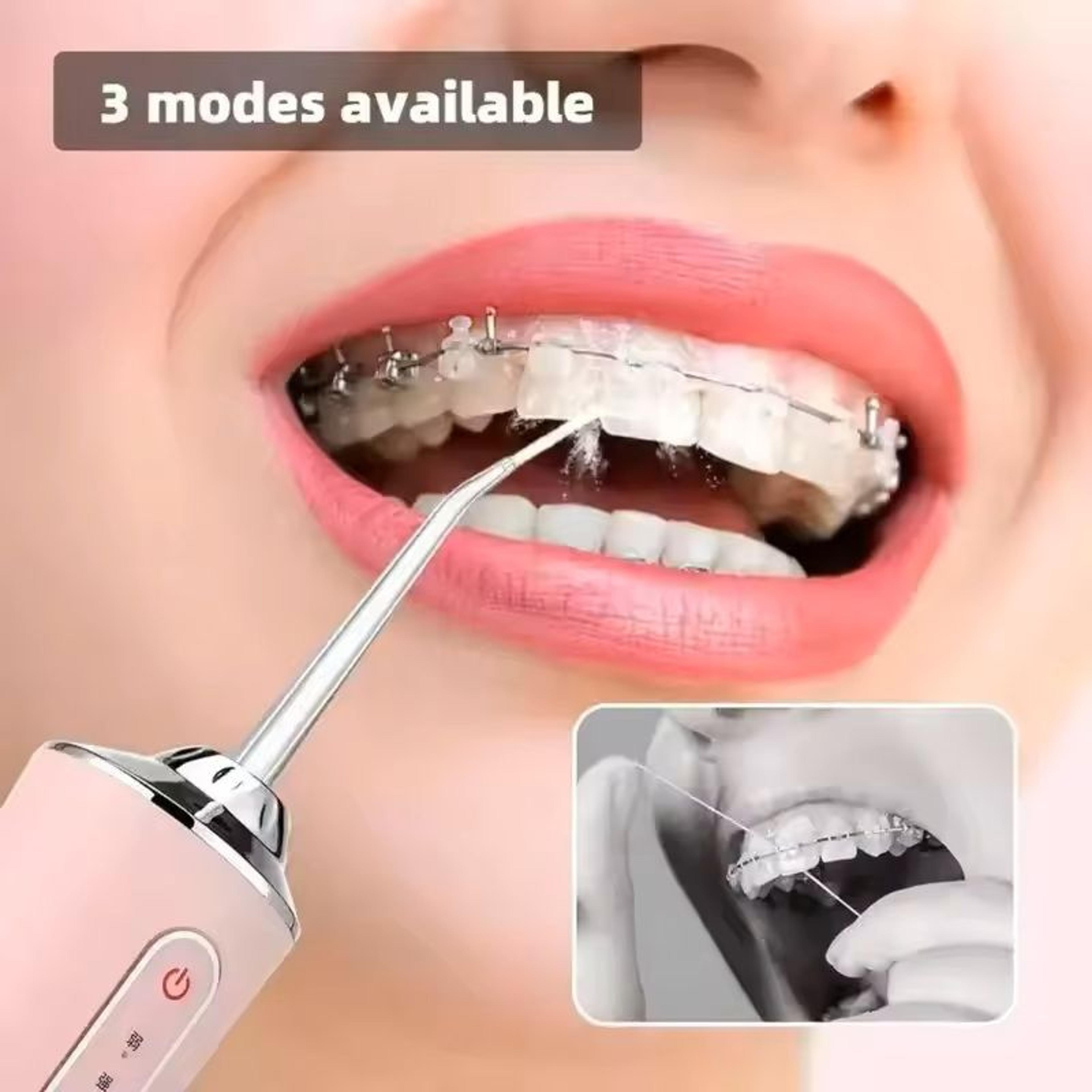 advanced water flosser oral irrigator 360 rotating nozzle, intelligent pressure control