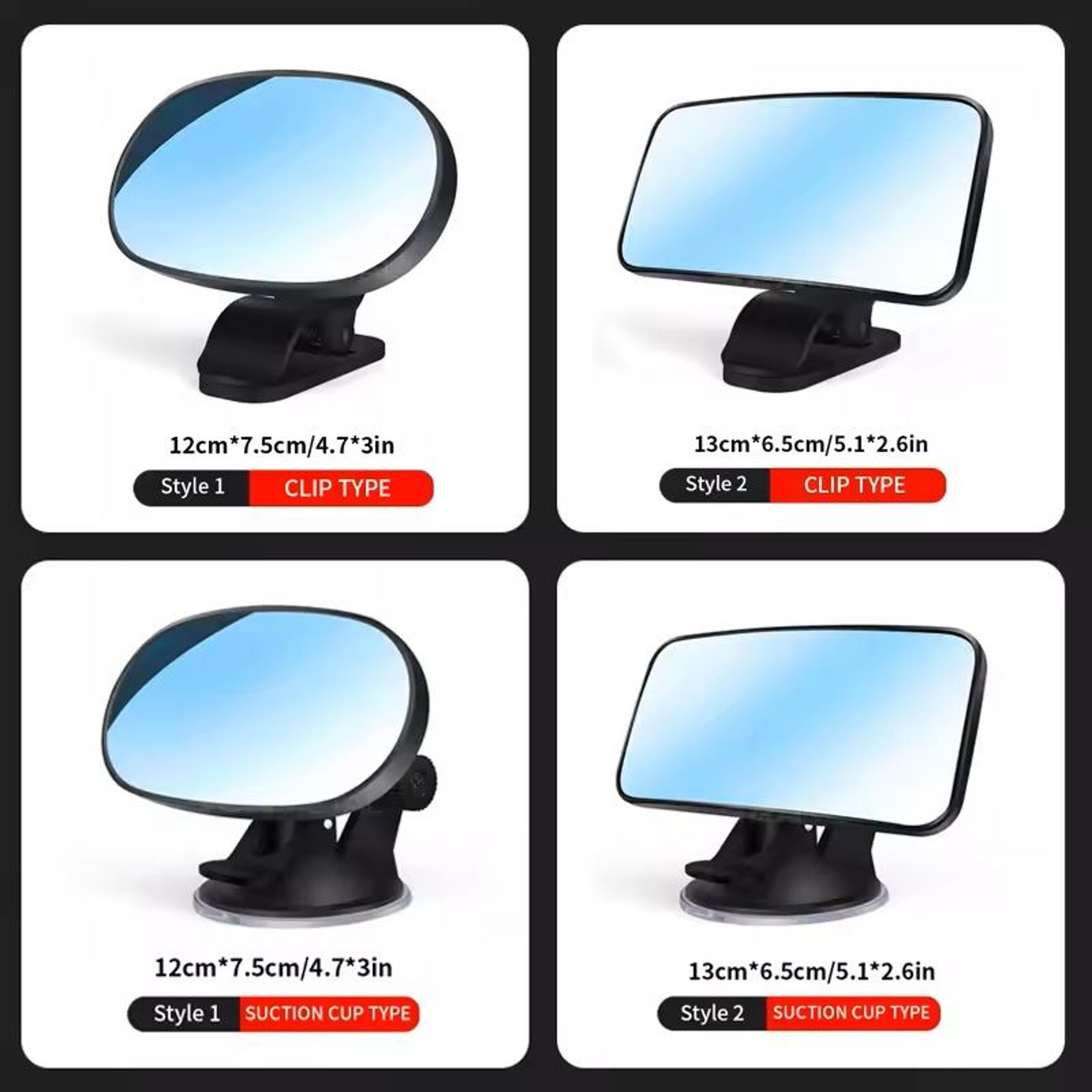 wide-angle 360° adjustable car interior mirror suction-cup / clip baby / rear-seat observation mirror