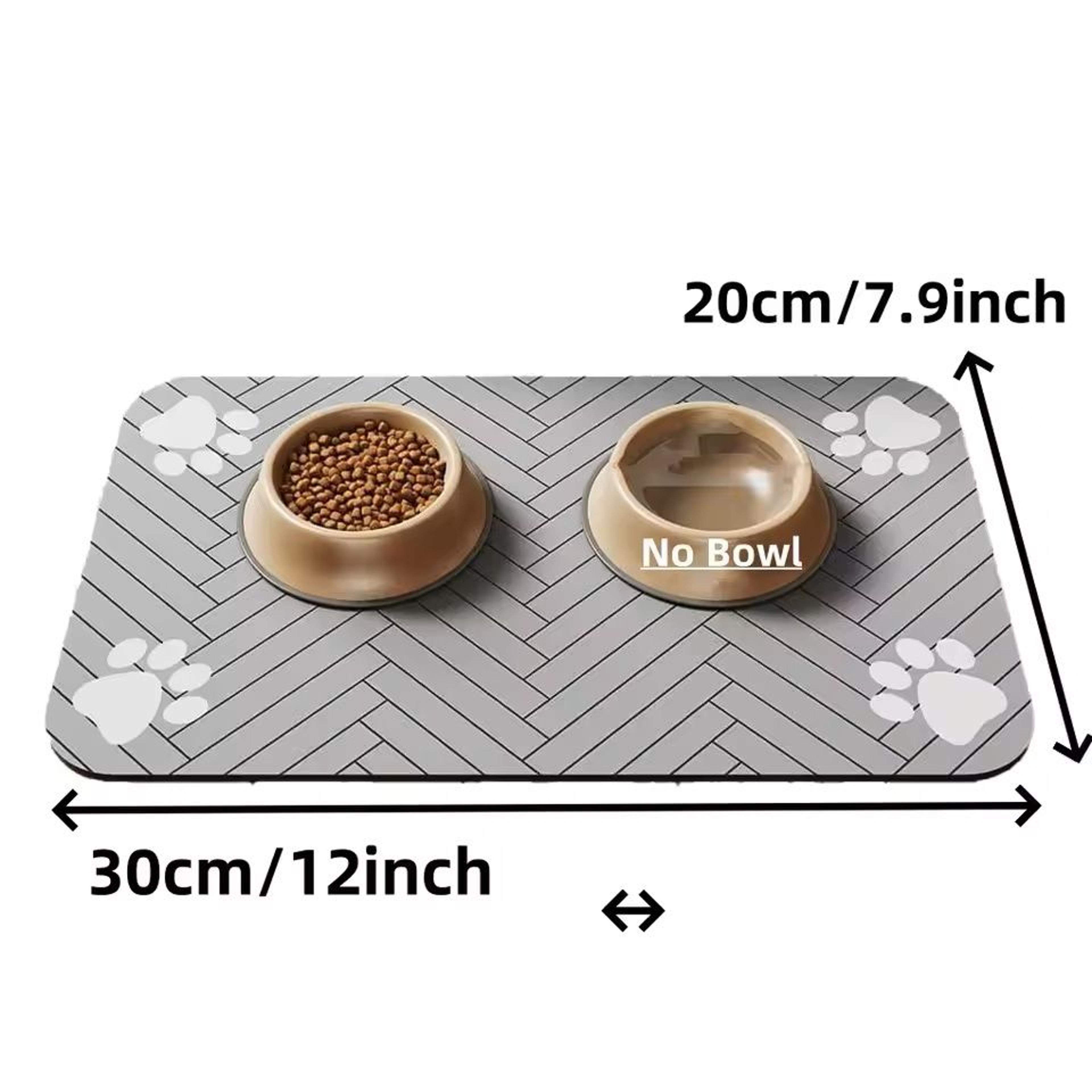 absorbent waterproof pet feeding mat non-slip placemat for cat & dog bowls