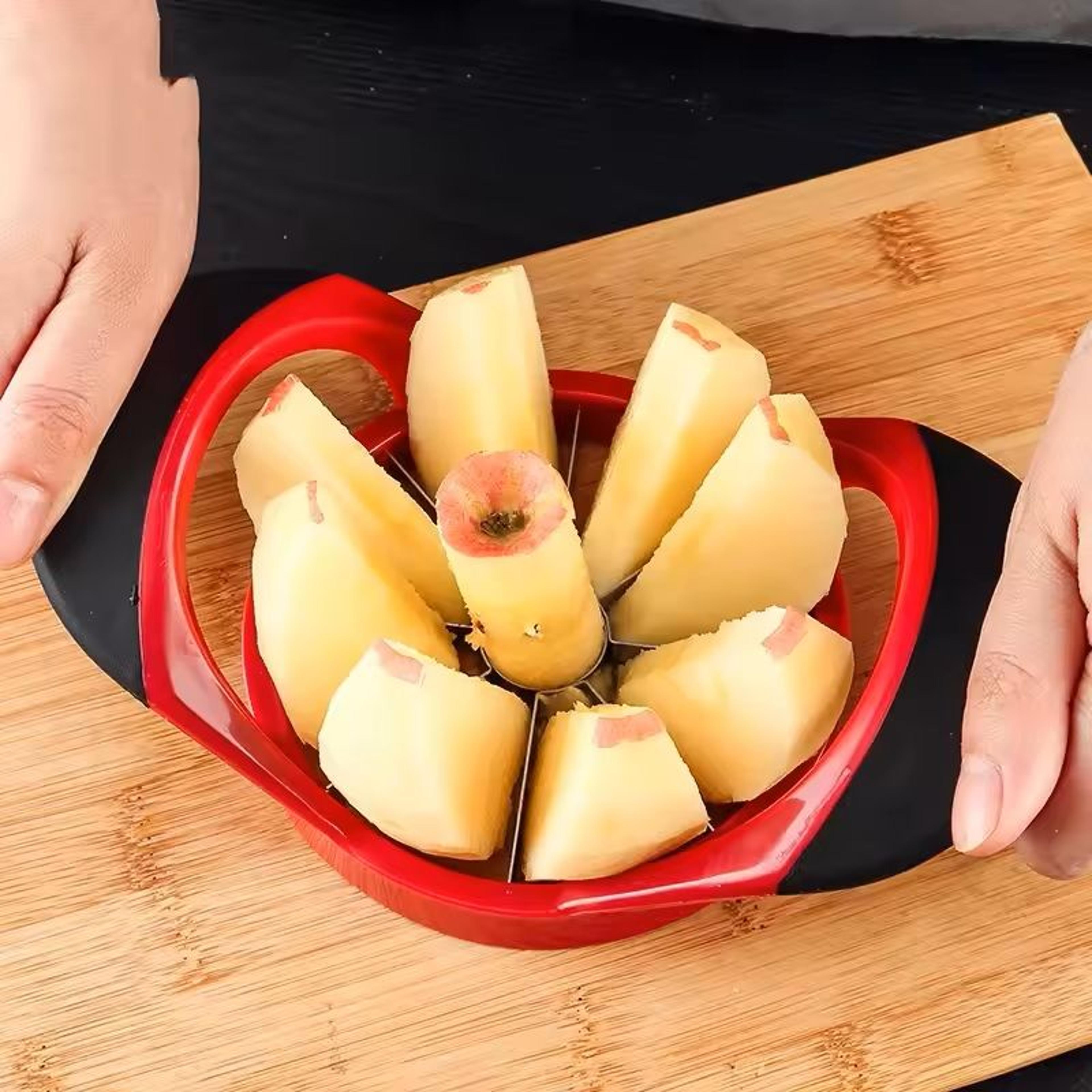 stainless steel apple slicer & corer sharp fruit cutter for apples, pears & vegetables